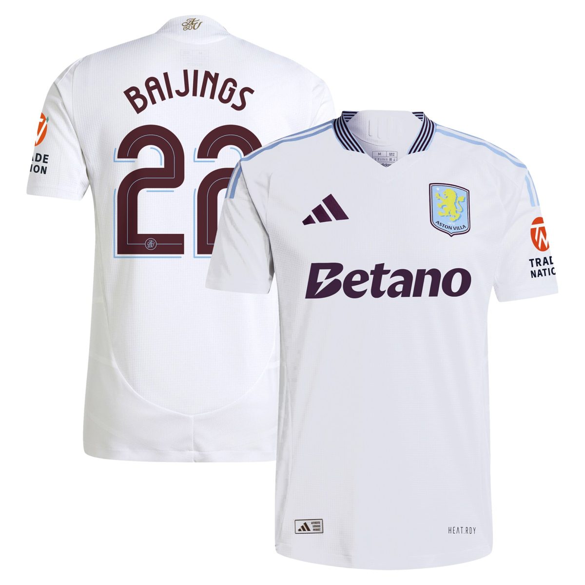 aston villa adidas away authentic shirt 2024-25 with baijings 22 cup printing Collection | Official Aston Villa FC Gear Online