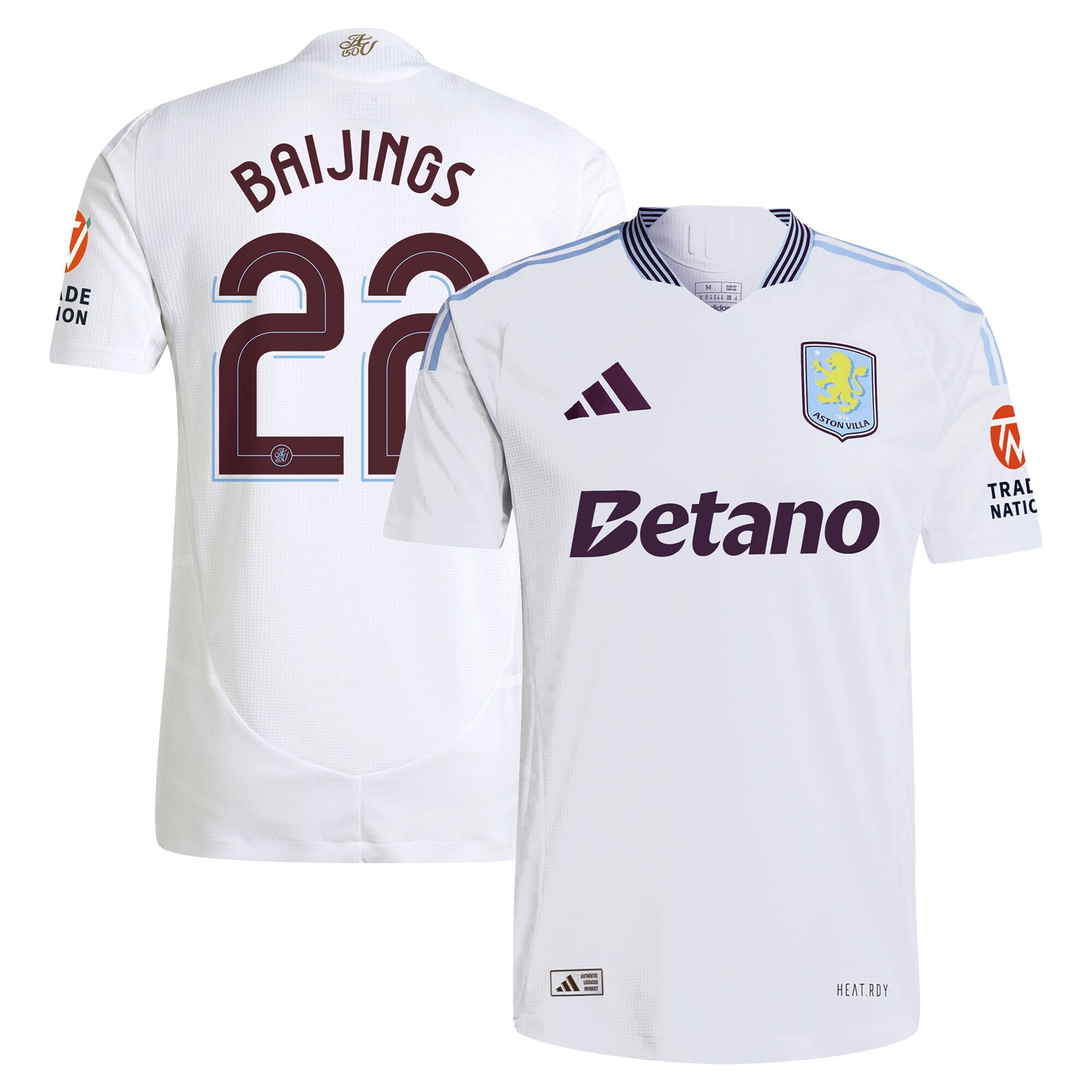 aston villa adidas away authentic shirt 2024-25 with baijings 22 cup printing Collection | Official Aston Villa FC Gear Online