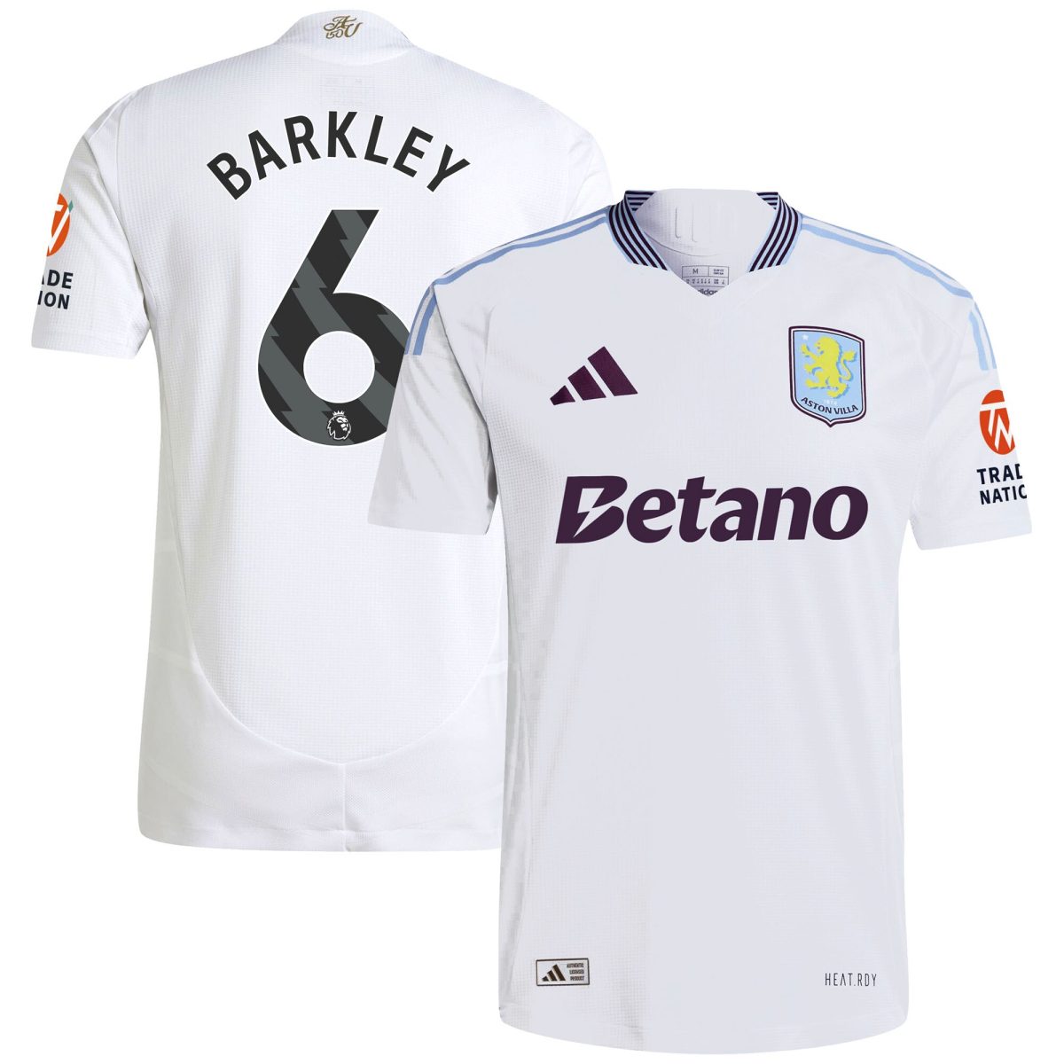 aston villa adidas away authentic shirt 2024-25 with barkley 6 printing Collection | Official Aston Villa FC Gear Online