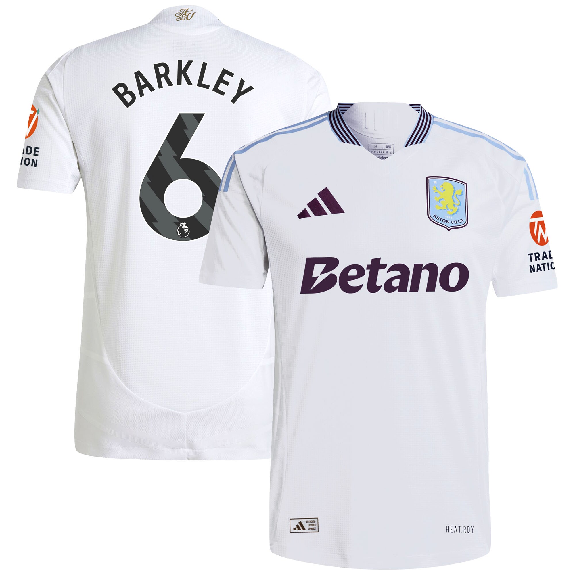 aston villa adidas away authentic shirt 2024-25 with barkley 6 printing Collection | Official Aston Villa FC Gear Online
