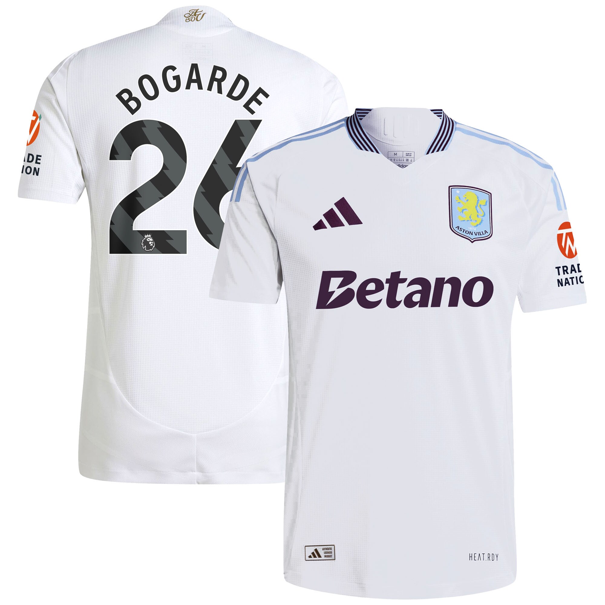 aston villa adidas away authentic shirt 2024-25 with bogarde 26 printing Collection | Official Aston Villa FC Gear Online