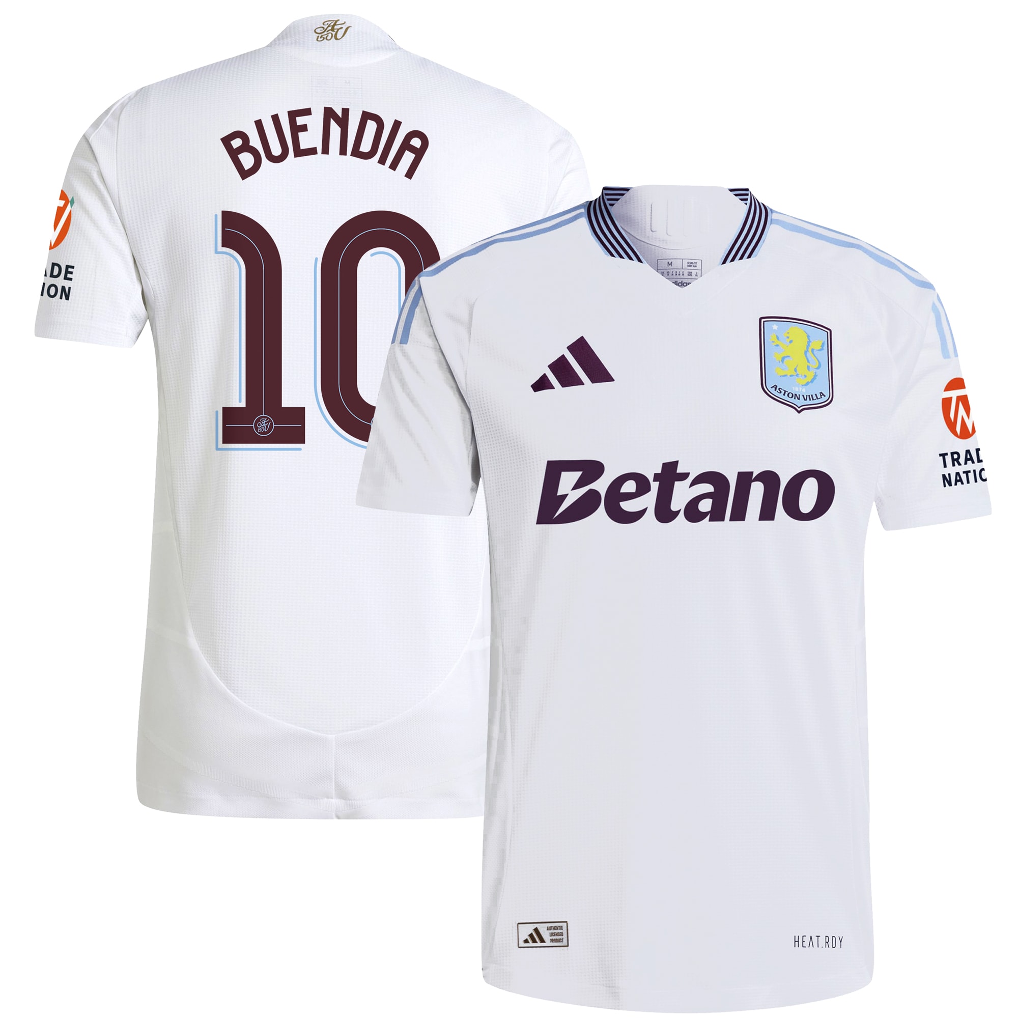 aston villa adidas away authentic shirt 2024-25 with buendia 10 cup printing Collection | Official Aston Villa FC Gear Online