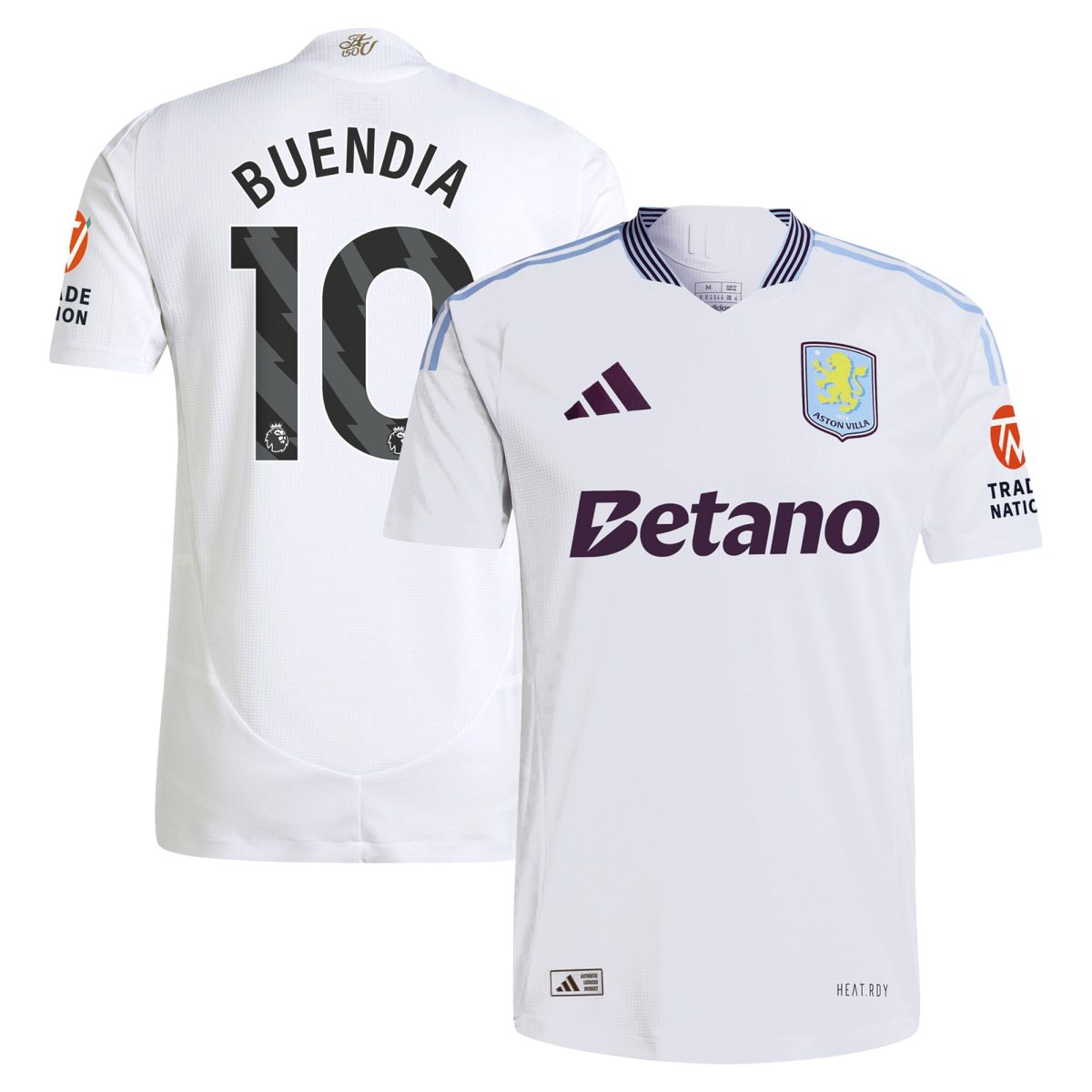 aston villa adidas away authentic shirt 2024-25 with buendia 10 printing Collection | Official Aston Villa FC Gear Online