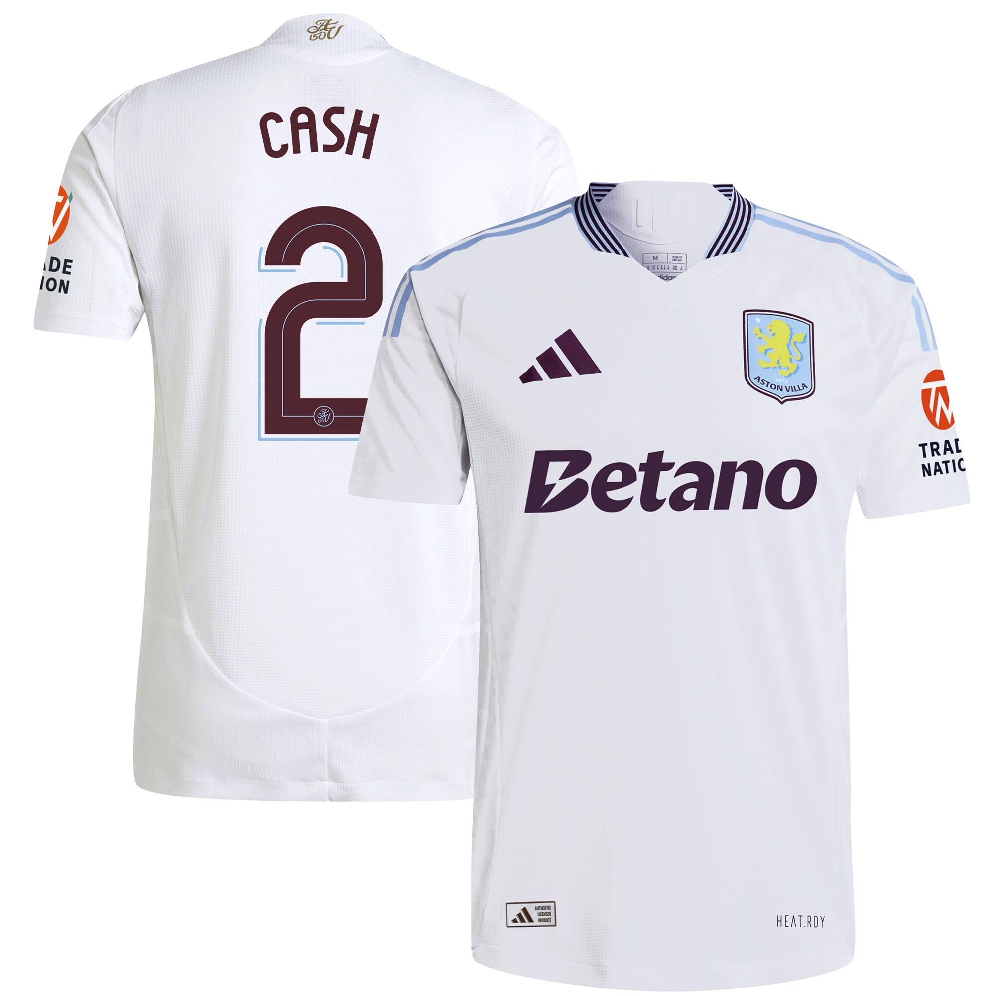 aston villa adidas away authentic shirt 2024-25 with cash 2 cup printing Collection | Official Aston Villa FC Gear Online