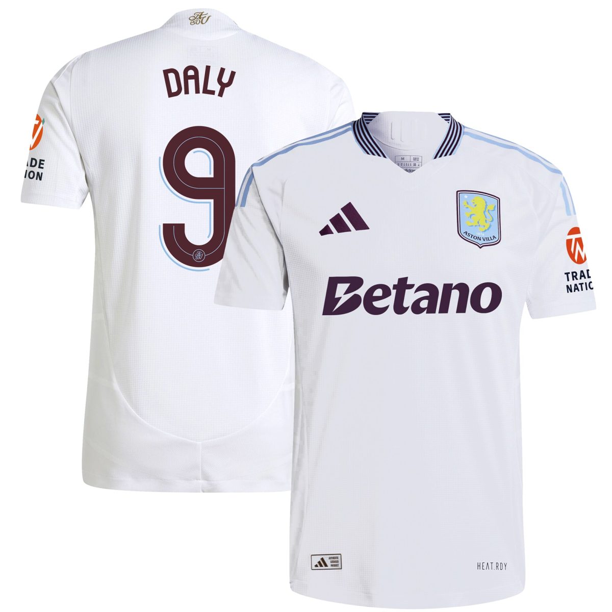 aston villa adidas away authentic shirt 2024-25 with daly 9 cup printing Collection | Official Aston Villa FC Gear Online