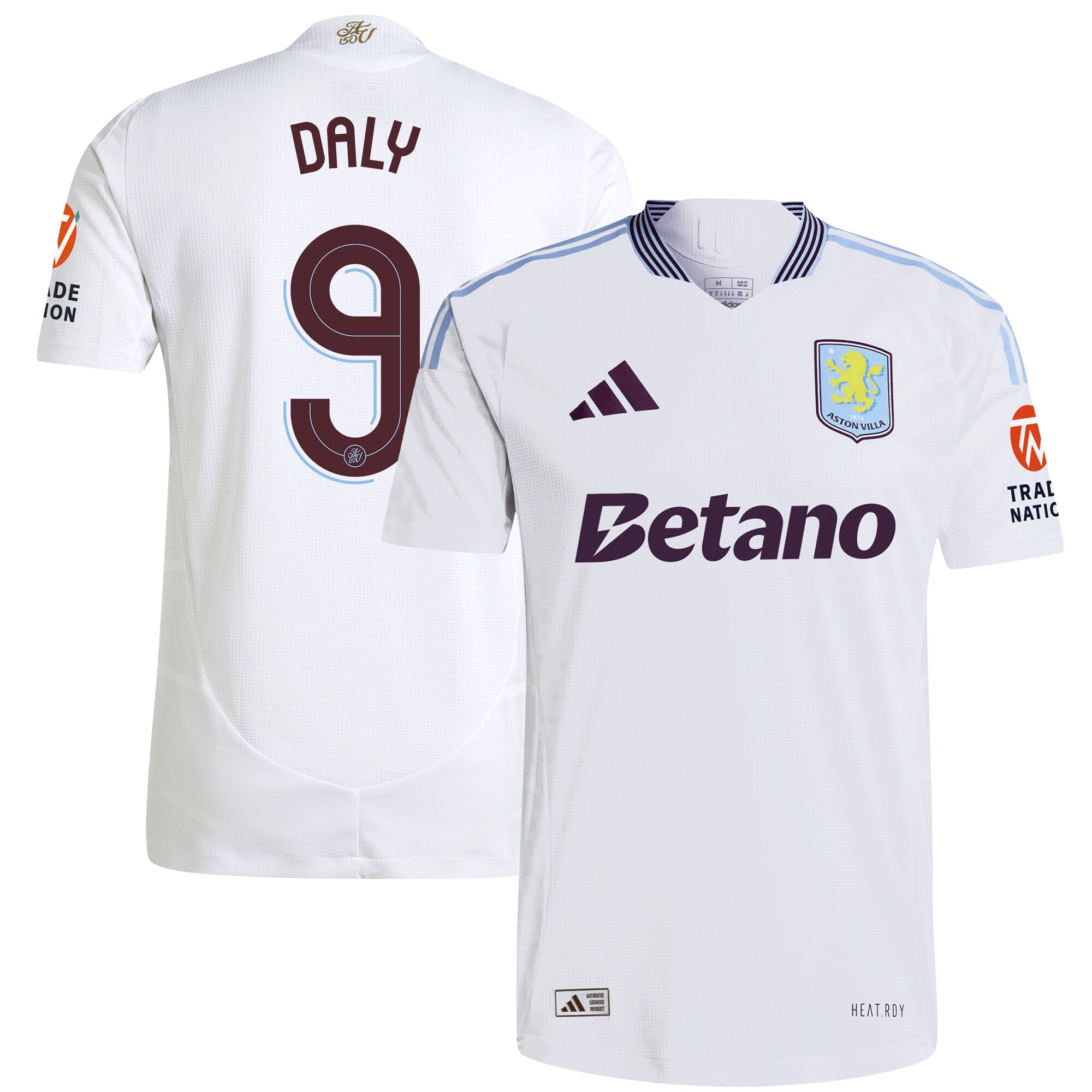 aston villa adidas away authentic shirt 2024-25 with daly 9 cup printing Collection | Official Aston Villa FC Gear Online