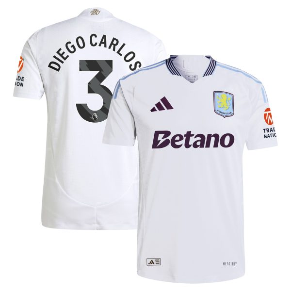 aston villa adidas away authentic shirt 2024-25 with diego carlos 3 printing Collection | Official Aston Villa FC Gear Online