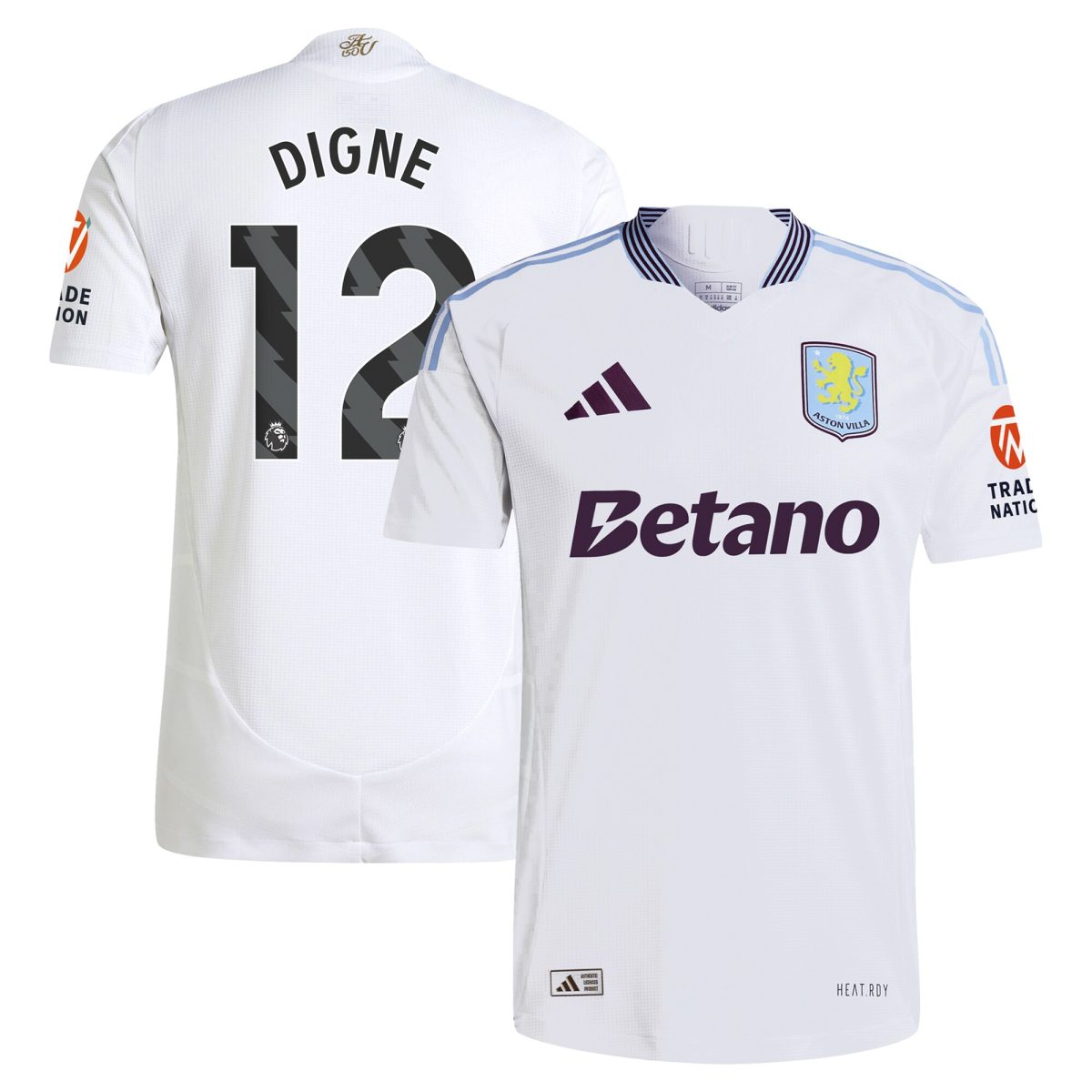 aston villa adidas away authentic shirt 2024-25 with digne 12 printing Collection | Official Aston Villa FC Gear Online