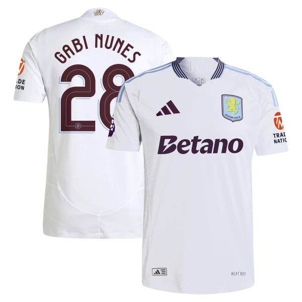 aston villa adidas away authentic shirt 2024-25 with gabi nunes 28 cup printing Collection | Official Aston Villa FC Gear Online