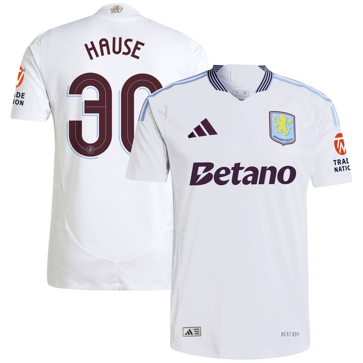 aston villa adidas away authentic shirt 2024-25 with hause 30 cup printing Collection | Official Aston Villa FC Gear Online
