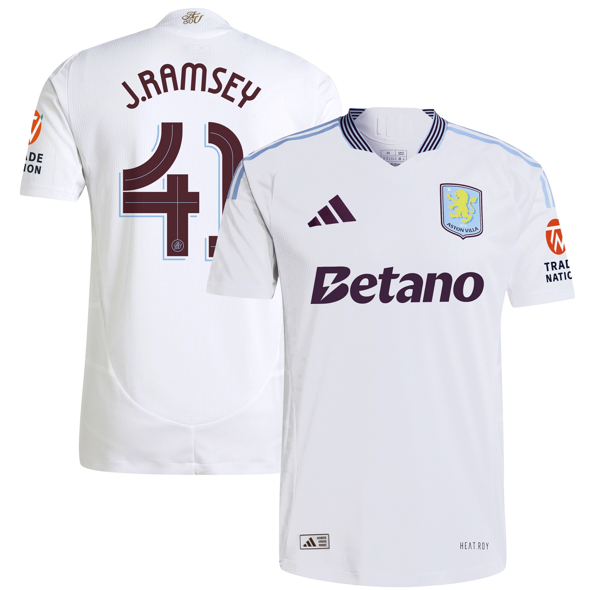 aston villa adidas away authentic shirt 2024-25 with j. ramsey 41 cup printing Collection | Official Aston Villa FC Gear Online