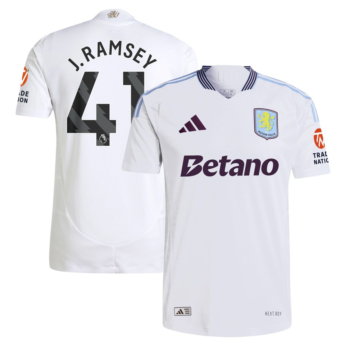 aston villa adidas away authentic shirt 2024-25 with j. ramsey 41 printing Collection | Official Aston Villa FC Gear Online