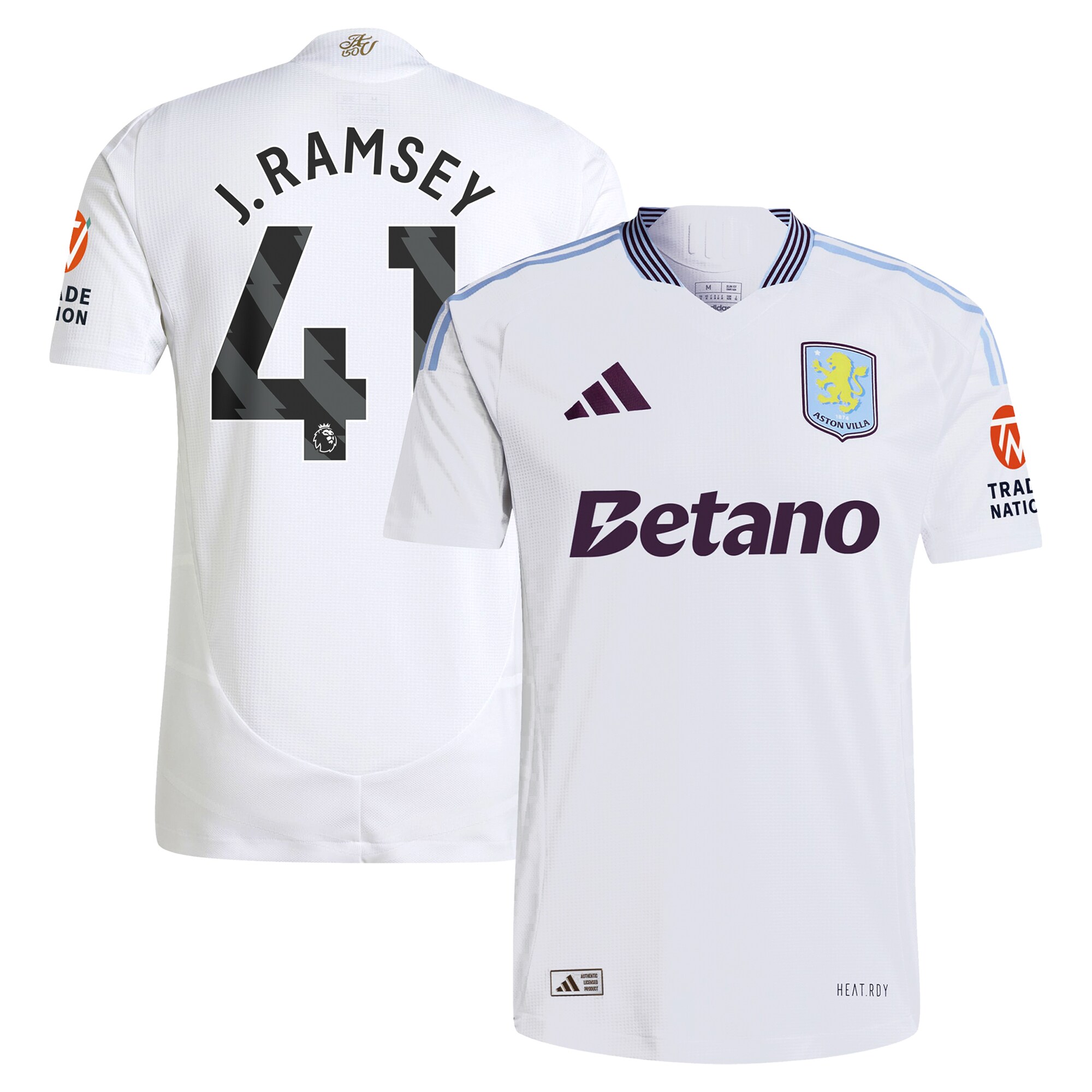 aston villa adidas away authentic shirt 2024-25 with j. ramsey 41 printing Collection | Official Aston Villa FC Gear Online