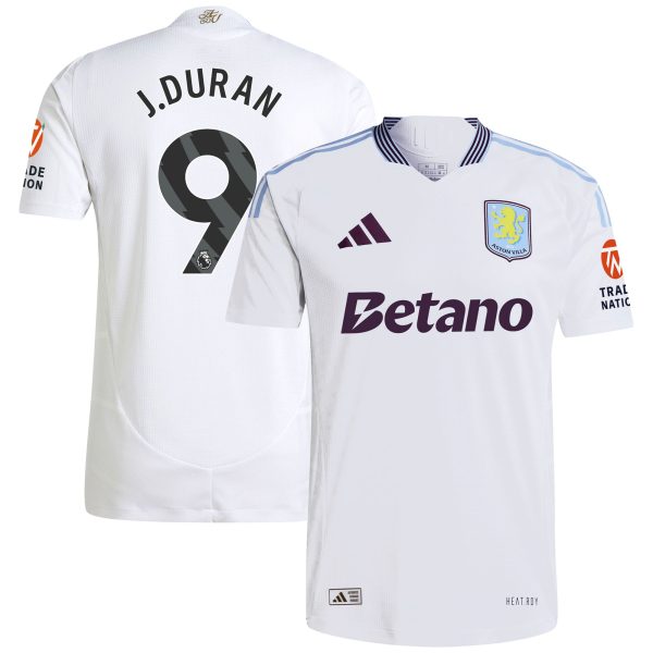 aston villa adidas away authentic shirt 2024-25 with j.duran 9 printing Collection | Official Aston Villa FC Gear Online