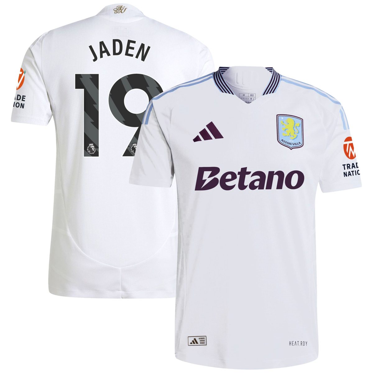 aston villa adidas away authentic shirt 2024-25 with jaden 19 printing Collection | Official Aston Villa FC Gear Online