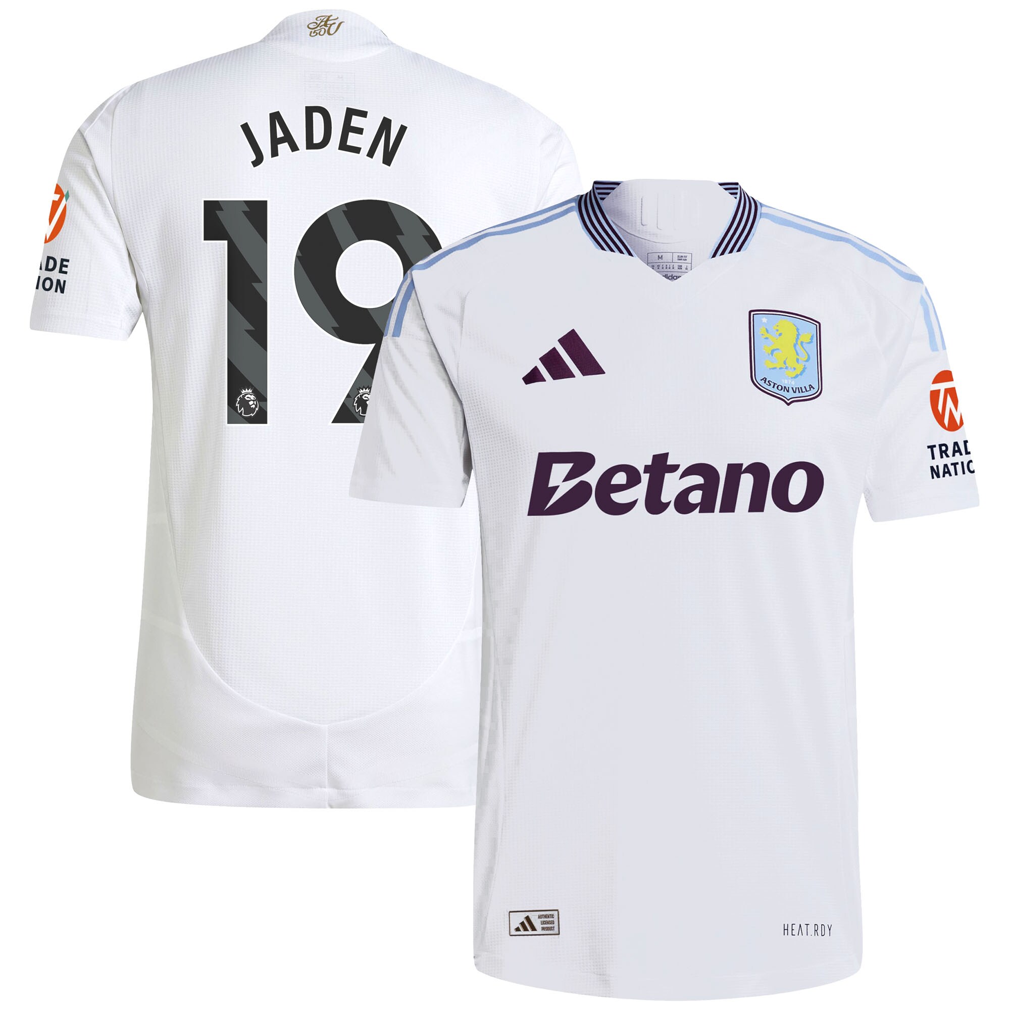 aston villa adidas away authentic shirt 2024-25 with jaden 19 printing Collection | Official Aston Villa FC Gear Online