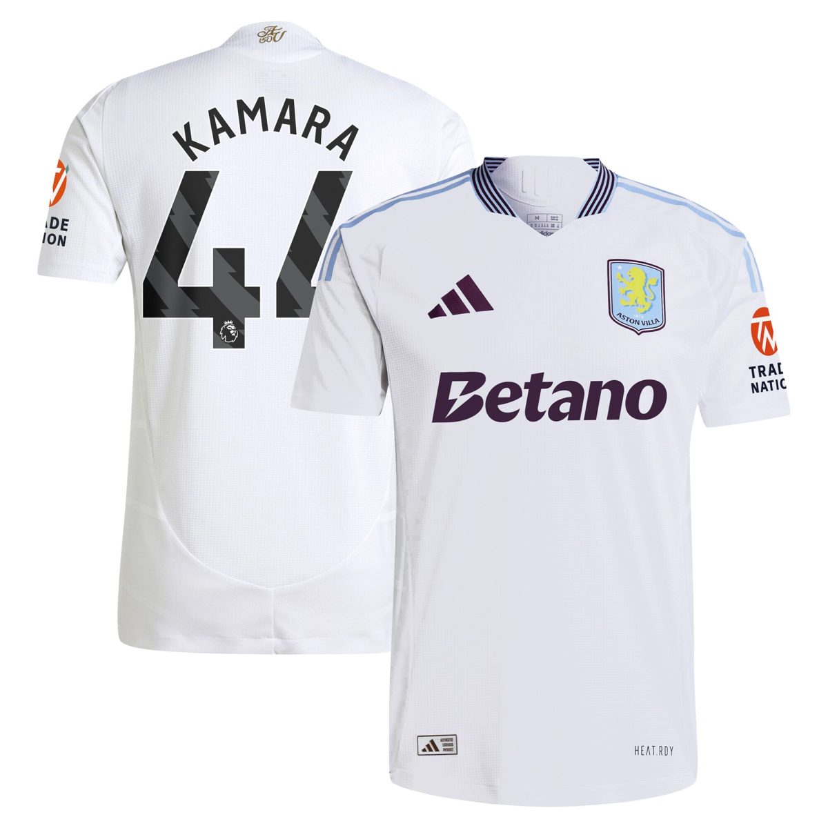 aston villa adidas away authentic shirt 2024-25 with kamara 44 printing Collection | Official Aston Villa FC Gear Online