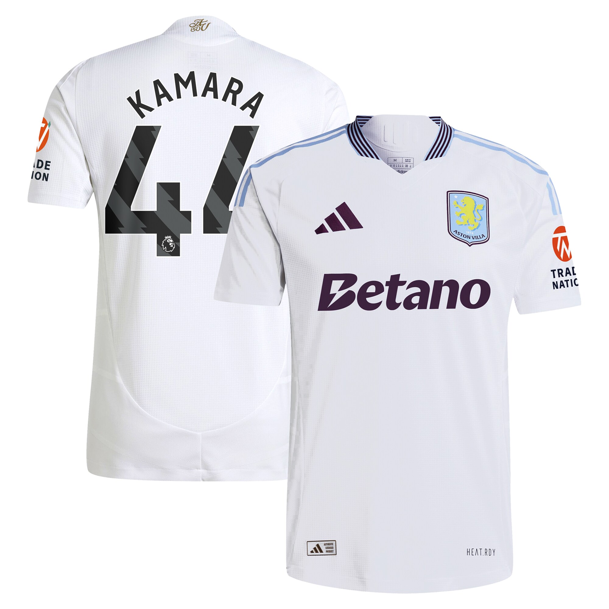 aston villa adidas away authentic shirt 2024-25 with kamara 44 printing Collection | Official Aston Villa FC Gear Online