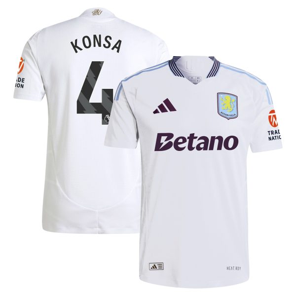 aston villa adidas away authentic shirt 2024-25 with konsa 4 printing Collection | Official Aston Villa FC Gear Online