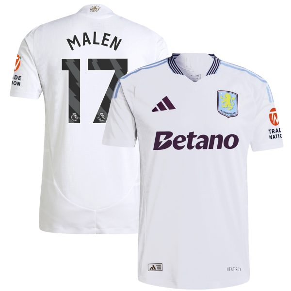 aston villa adidas away authentic shirt 2024-25 with malen 17 printing Collection | Official Aston Villa FC Gear Online