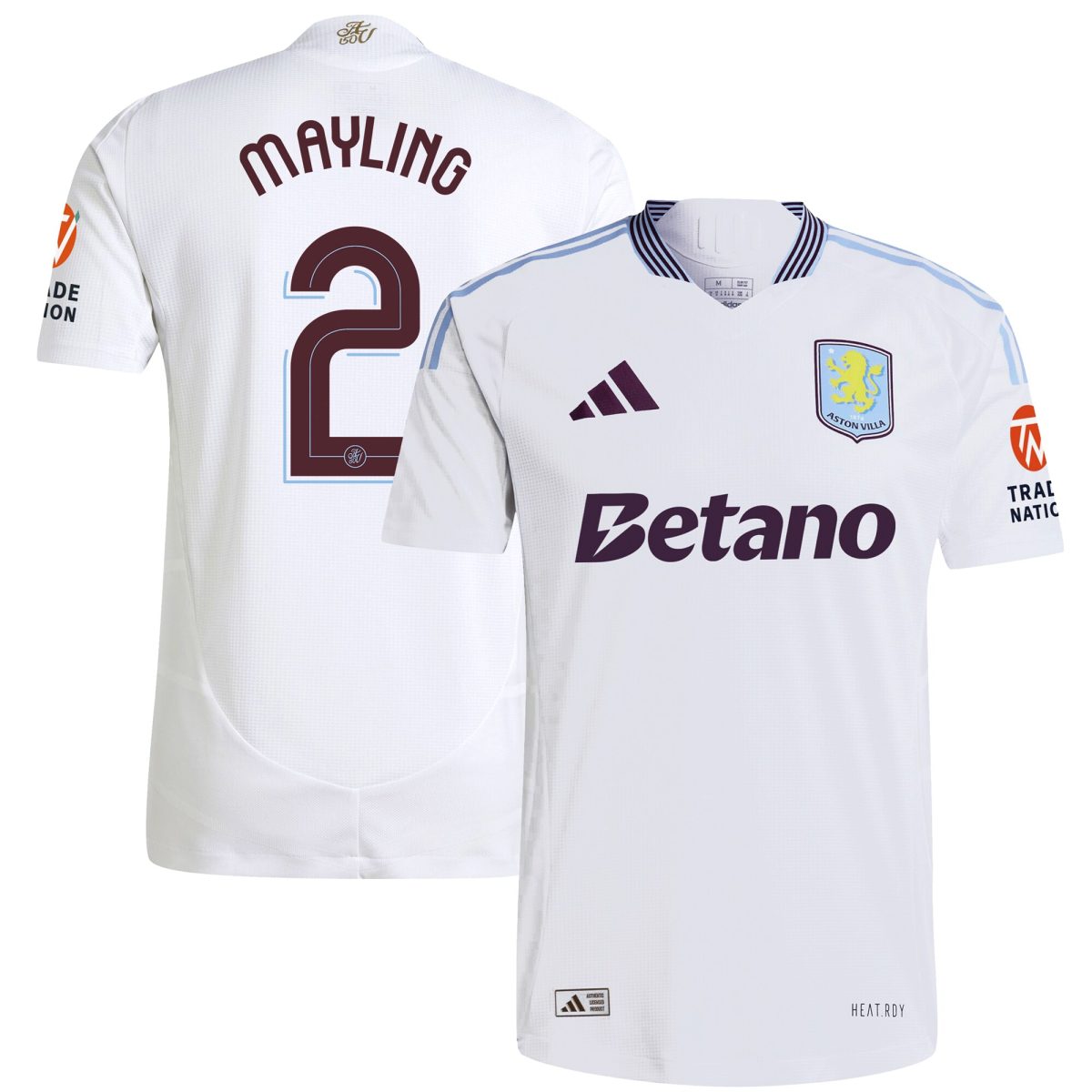 aston villa adidas away authentic shirt 2024-25 with mayling 2 cup printing Collection | Official Aston Villa FC Gear Online