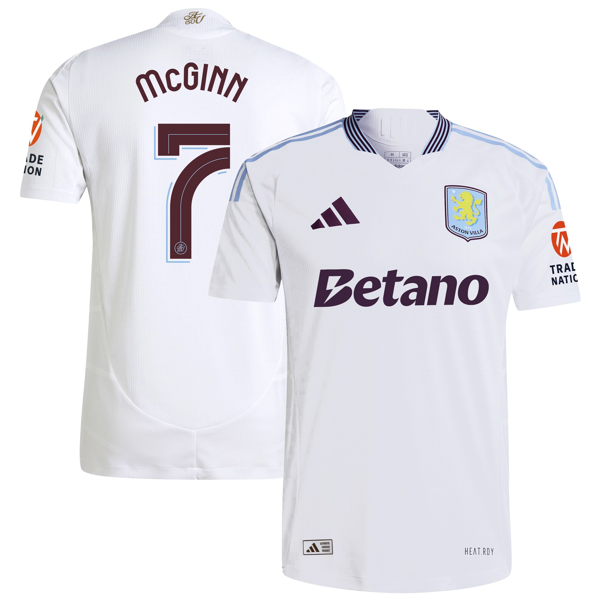 aston villa adidas away authentic shirt 2024-25 with mcginn 7 cup printing Collection | Official Aston Villa FC Gear Online