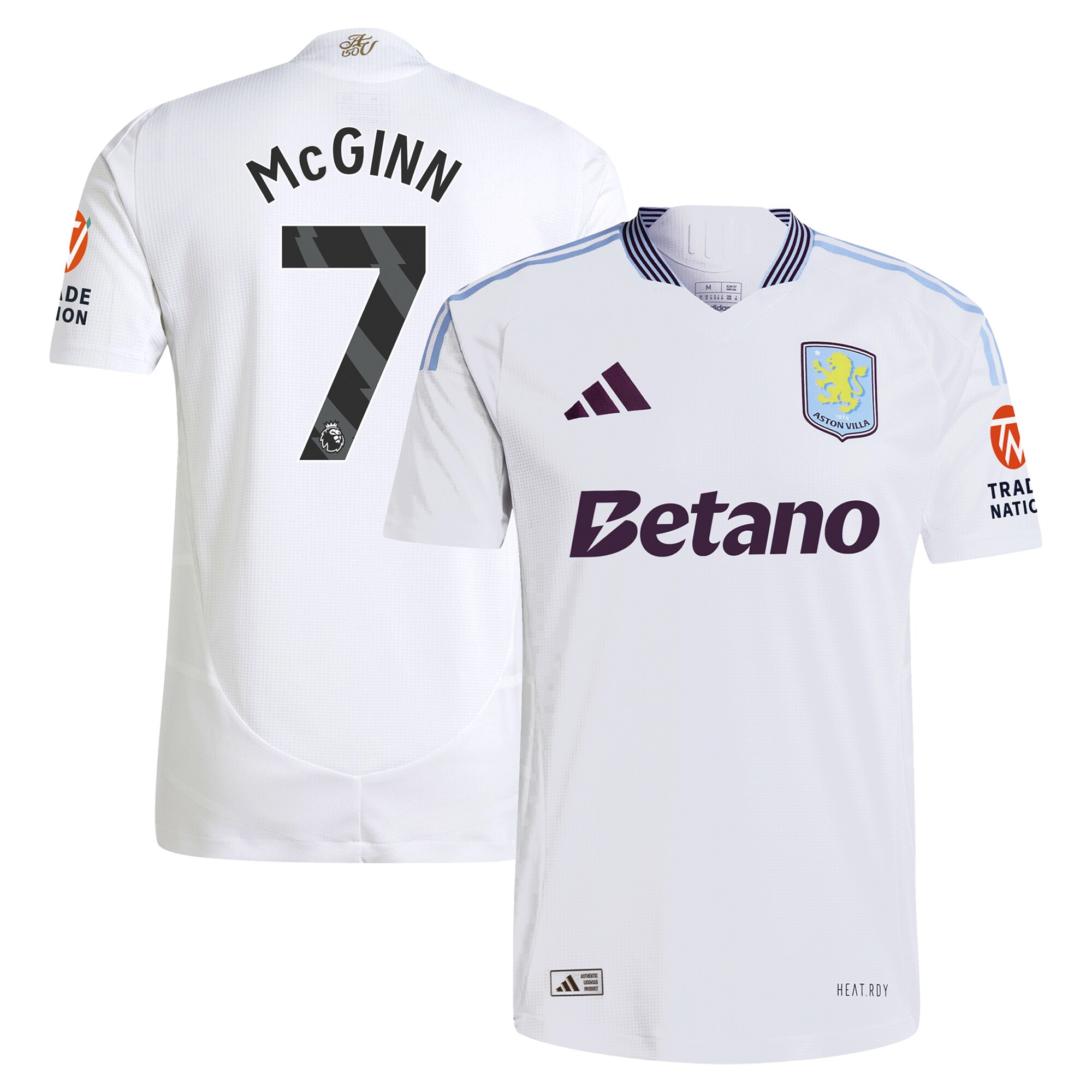 aston villa adidas away authentic shirt 2024-25 with mcginn 7 printing Collection | Official Aston Villa FC Gear Online