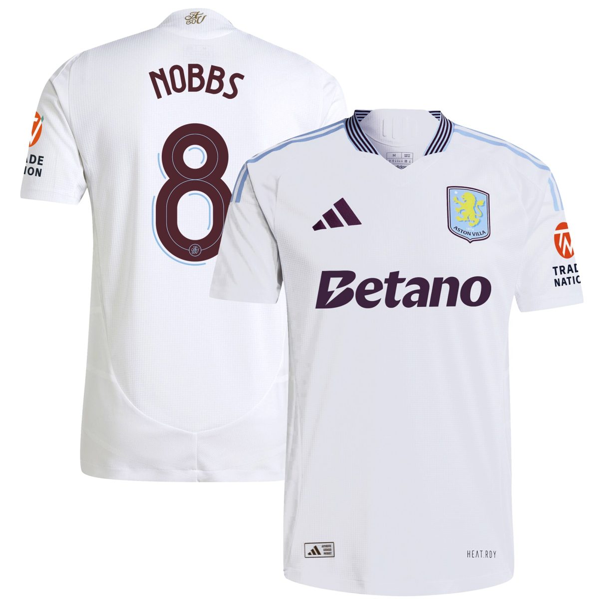 aston villa adidas away authentic shirt 2024-25 with nobbs 8 cup printing Collection | Official Aston Villa FC Gear Online