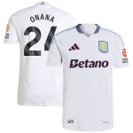 aston villa adidas away authentic shirt 2024-25 with onana 24 printing Collection | Official Aston Villa FC Gear Online