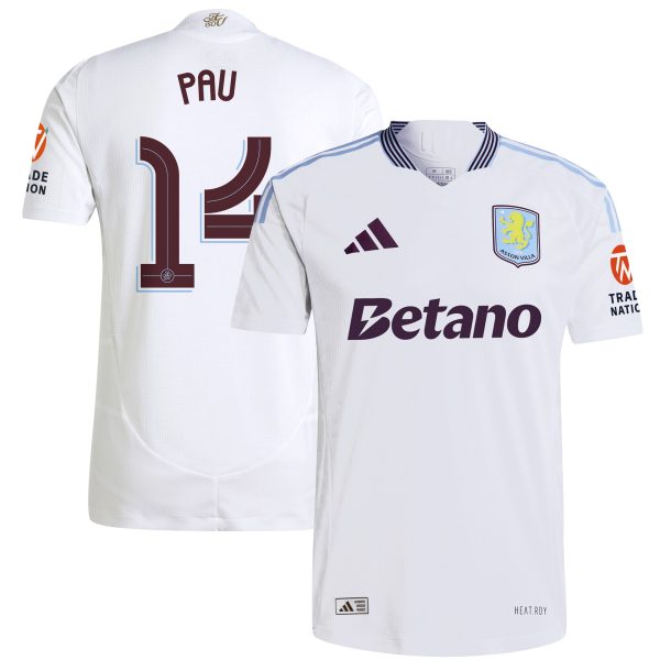 aston villa adidas away authentic shirt 2024-25 with pau 14 cup printing Collection | Official Aston Villa FC Gear Online