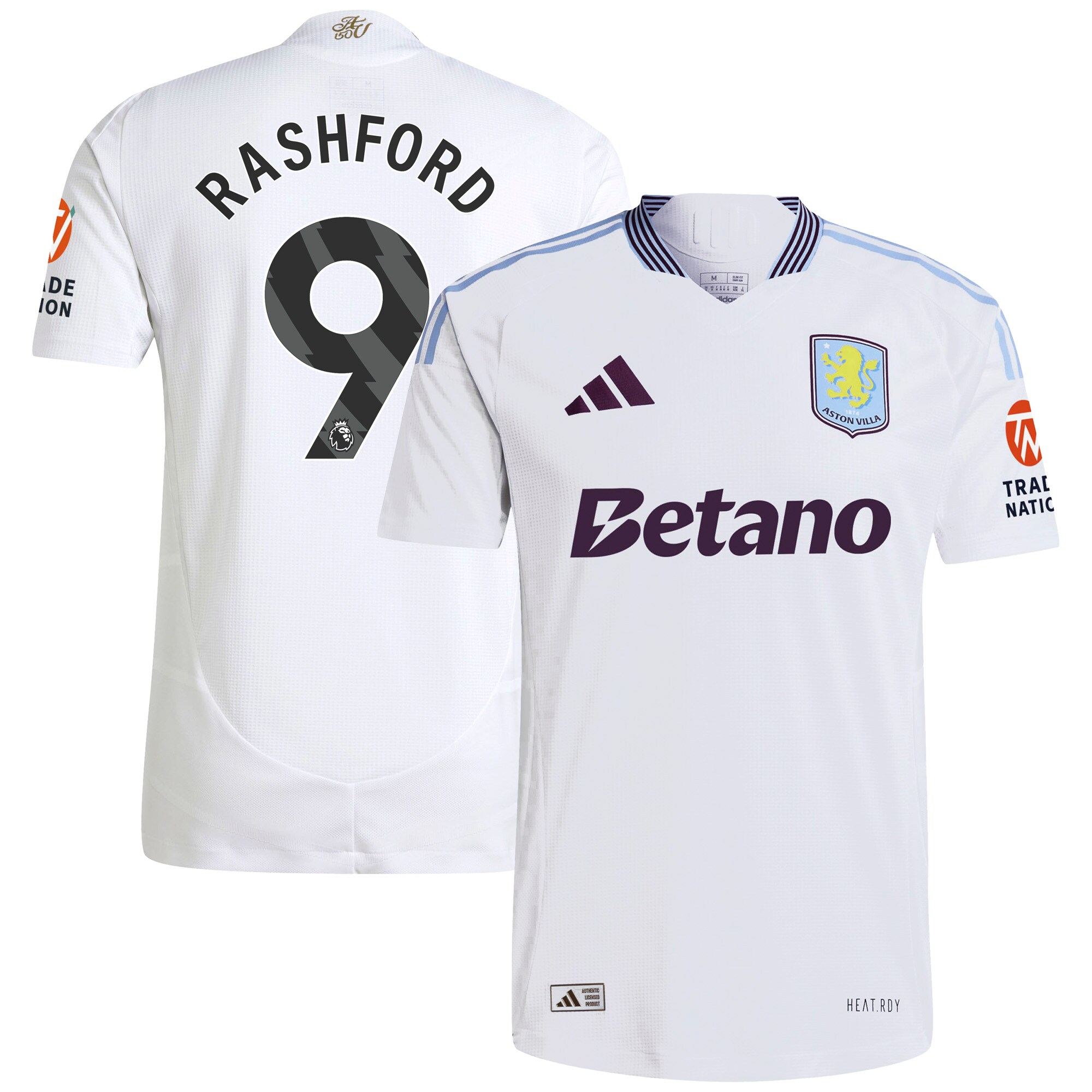 aston villa adidas away authentic shirt 2024-25 with rashford 9 printing Collection | Official Aston Villa FC Gear Online