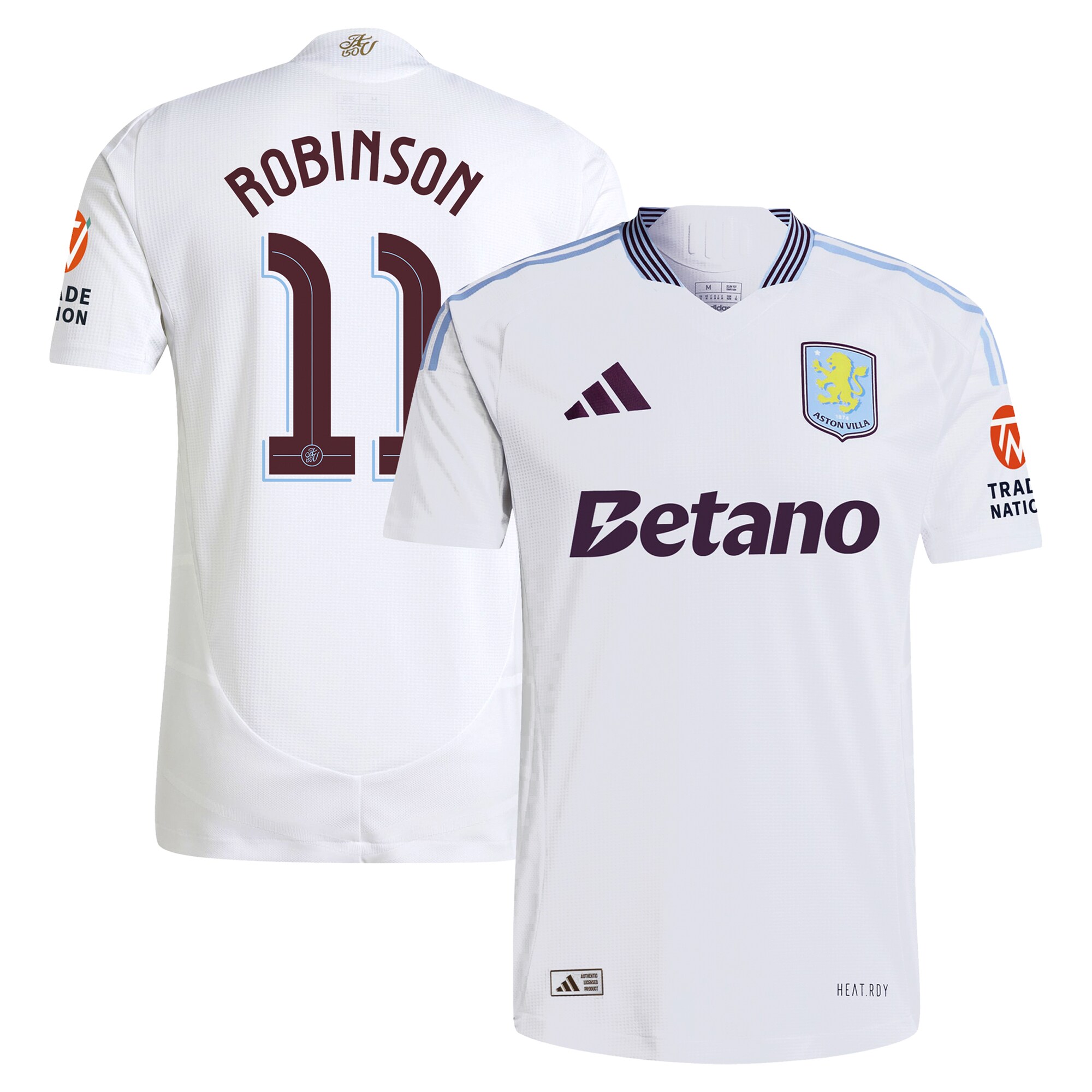 aston villa adidas away authentic shirt 2024-25 with robinson 11 cup printing Collection | Official Aston Villa FC Gear Online