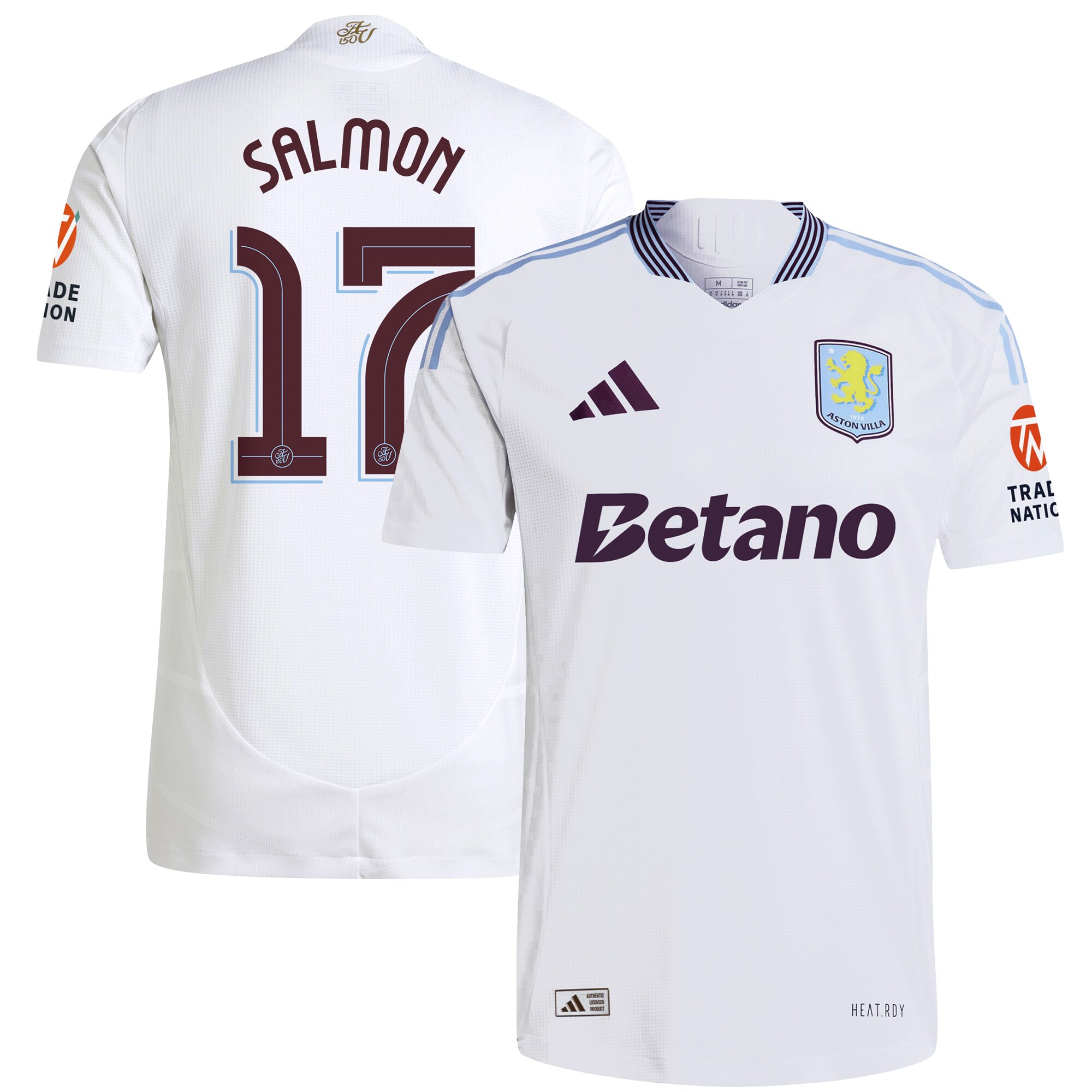 aston villa adidas away authentic shirt 2024-25 with salmon 17 cup printing Collection | Official Aston Villa FC Gear Online