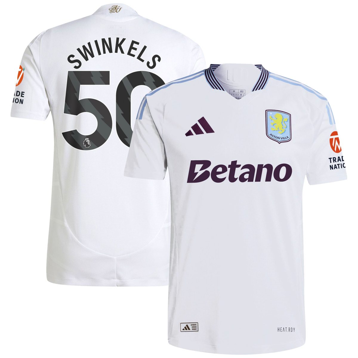 aston villa adidas away authentic shirt 2024-25 with swinkels 50 printing Collection | Official Aston Villa FC Gear Online