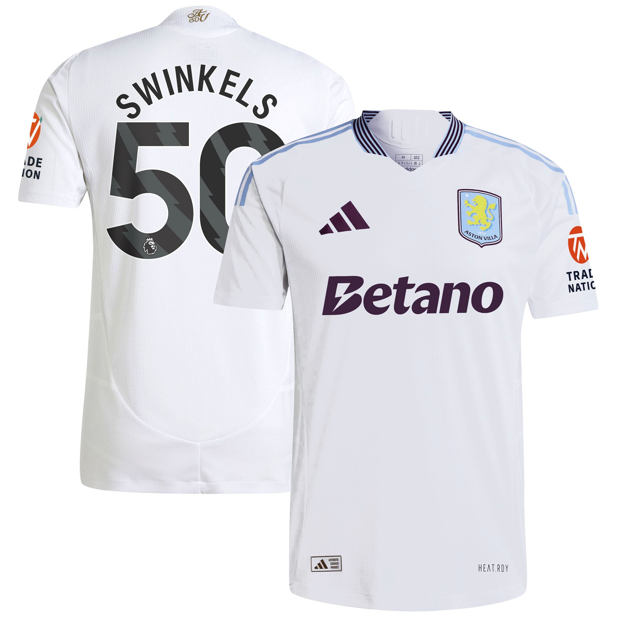 aston villa adidas away authentic shirt 2024-25 with swinkels 50 printing Collection | Official Aston Villa FC Gear Online