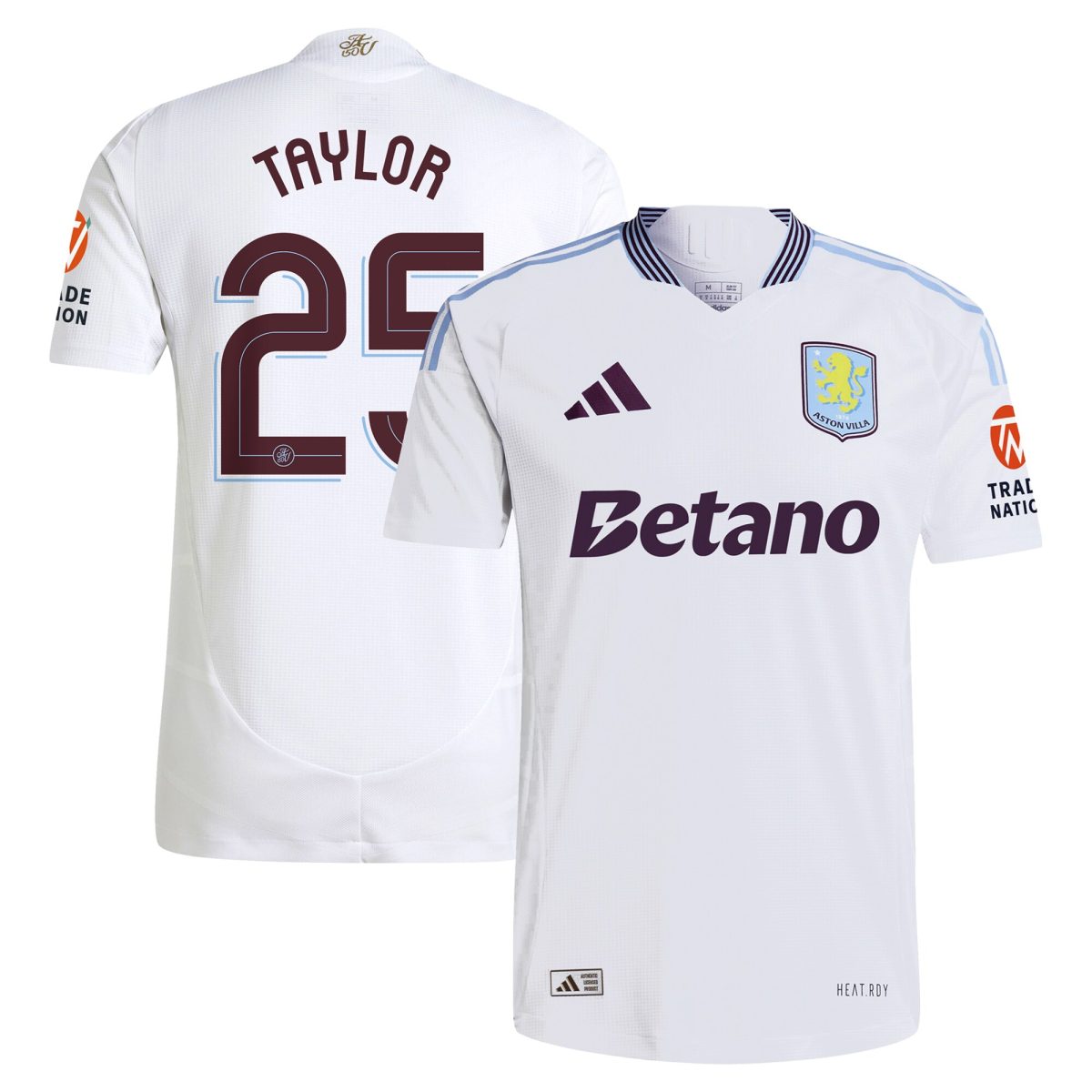 aston villa adidas away authentic shirt 2024-25 with taylor 25 cup printing Collection | Official Aston Villa FC Gear Online