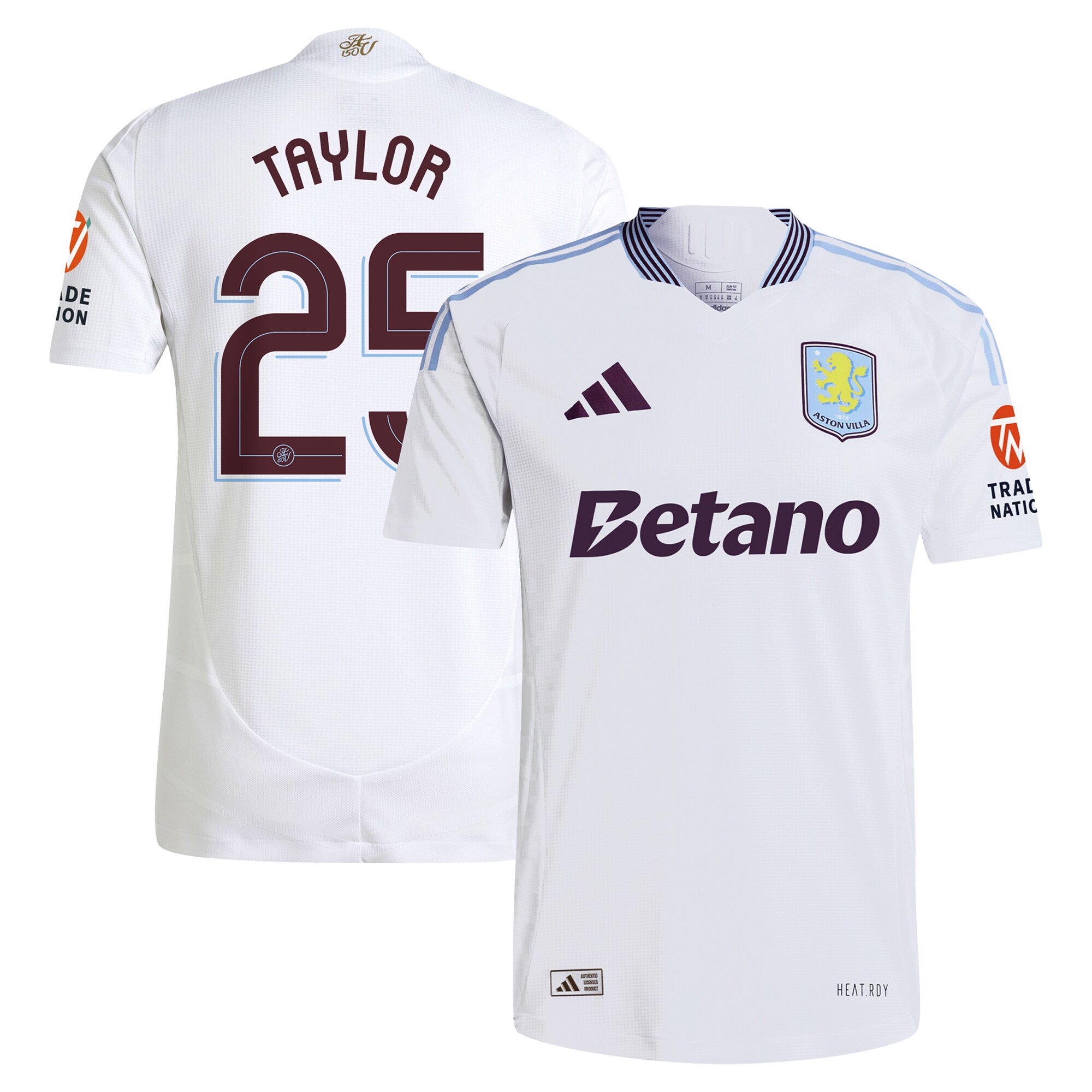 aston villa adidas away authentic shirt 2024-25 with taylor 25 cup printing Collection | Official Aston Villa FC Gear Online
