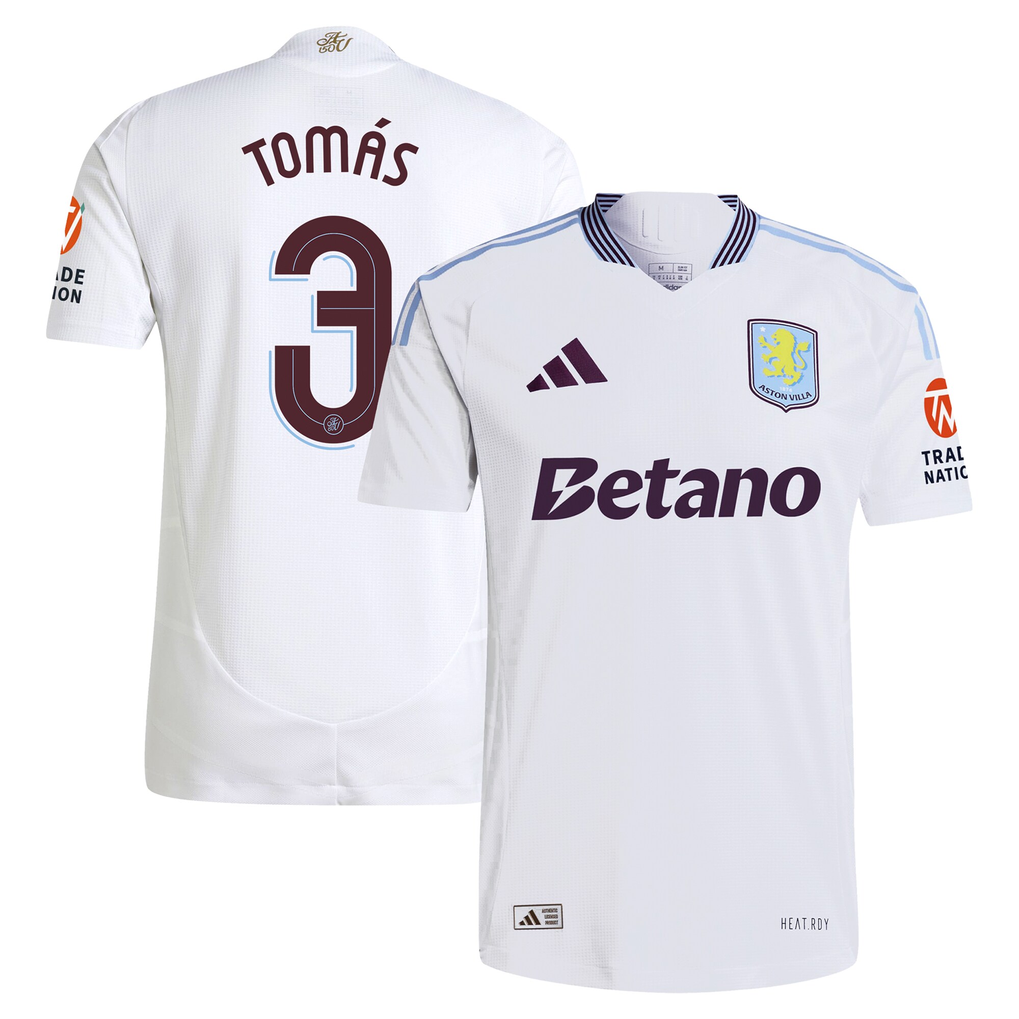 aston villa adidas away authentic shirt 2024-25 with tomás 3 cup printing Collection | Official Aston Villa FC Gear Online