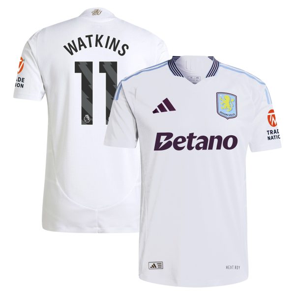 aston villa adidas away authentic shirt 2024-25 with watkins 11 printing Collection | Official Aston Villa FC Gear Online
