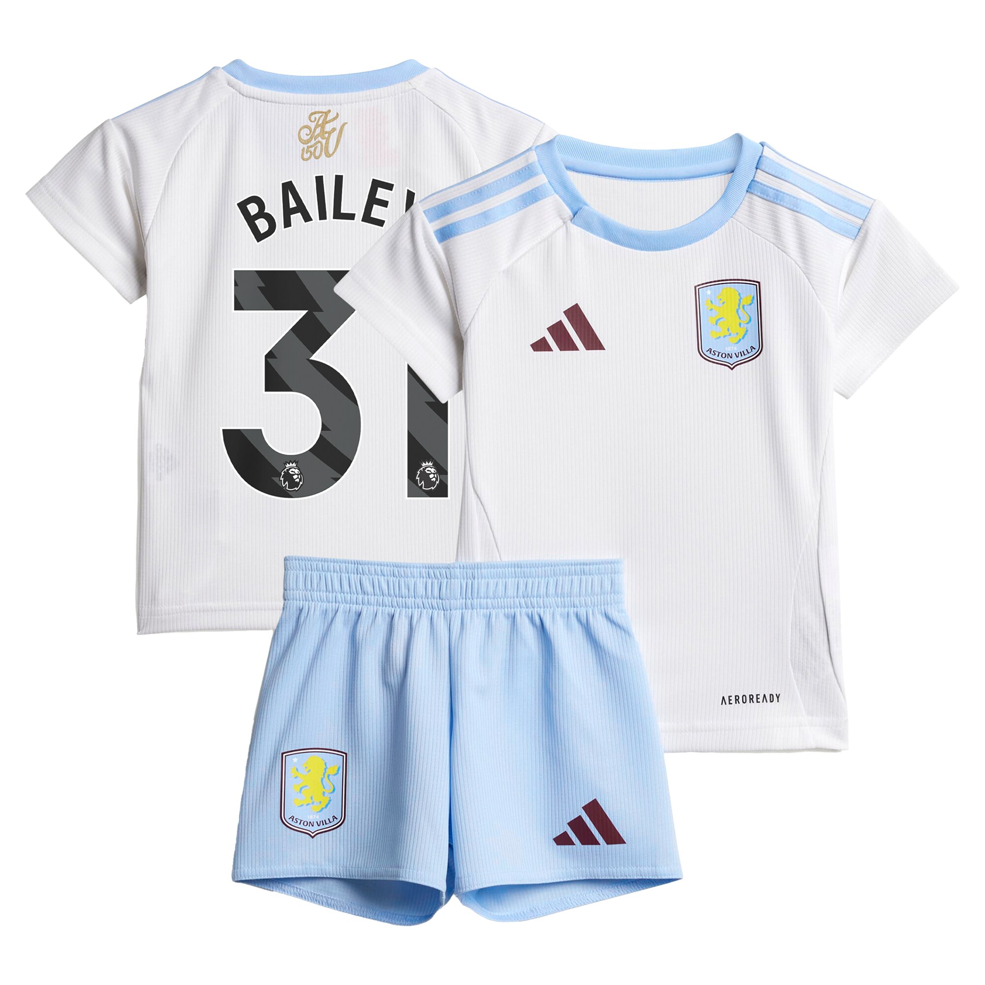 aston villa adidas away baby kit 2024-25 with bailey 31 printing Collection | Official Aston Villa FC Gear Online