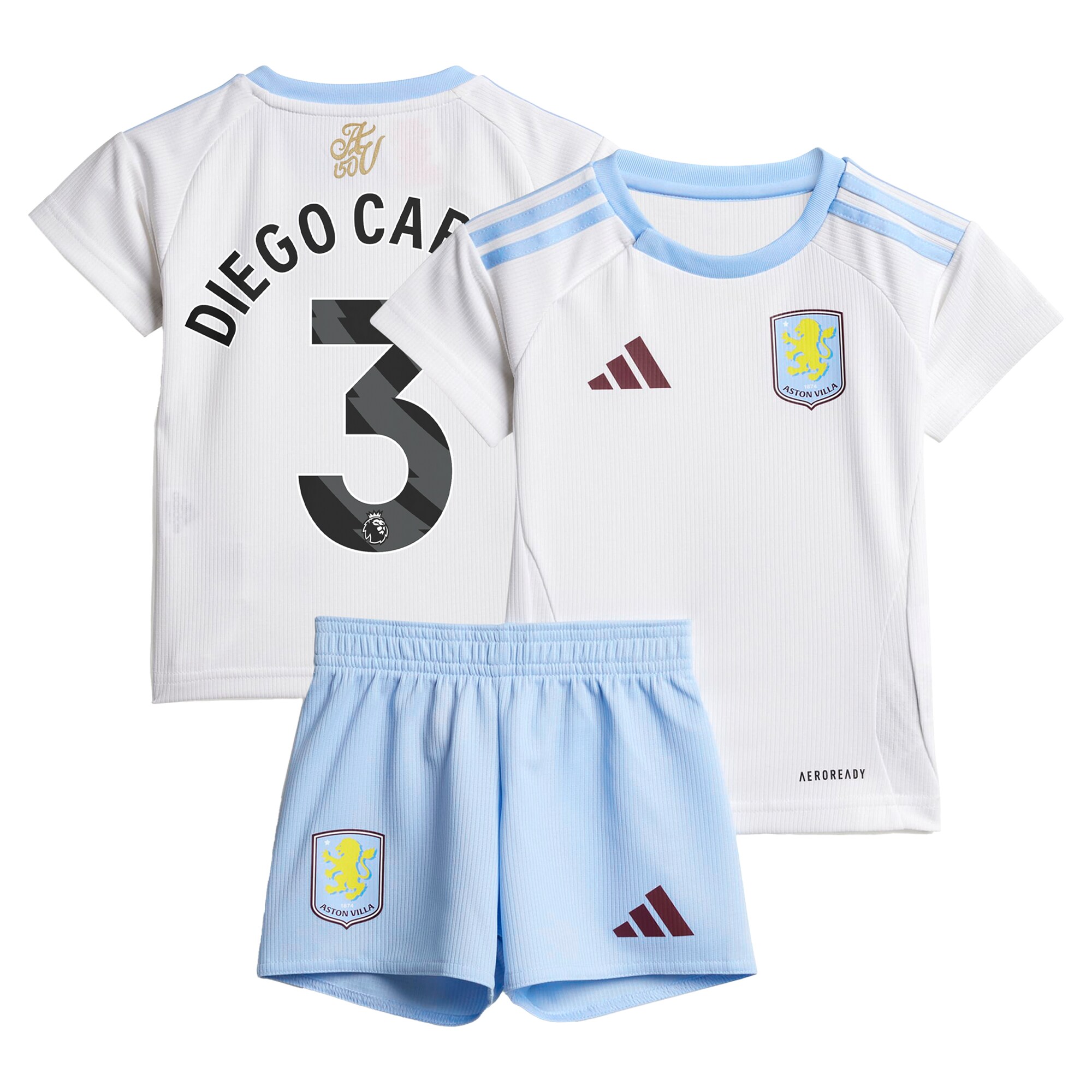 aston villa adidas away baby kit 2024-25 with diego carlos 3 printing Collection | Official Aston Villa FC Gear Online