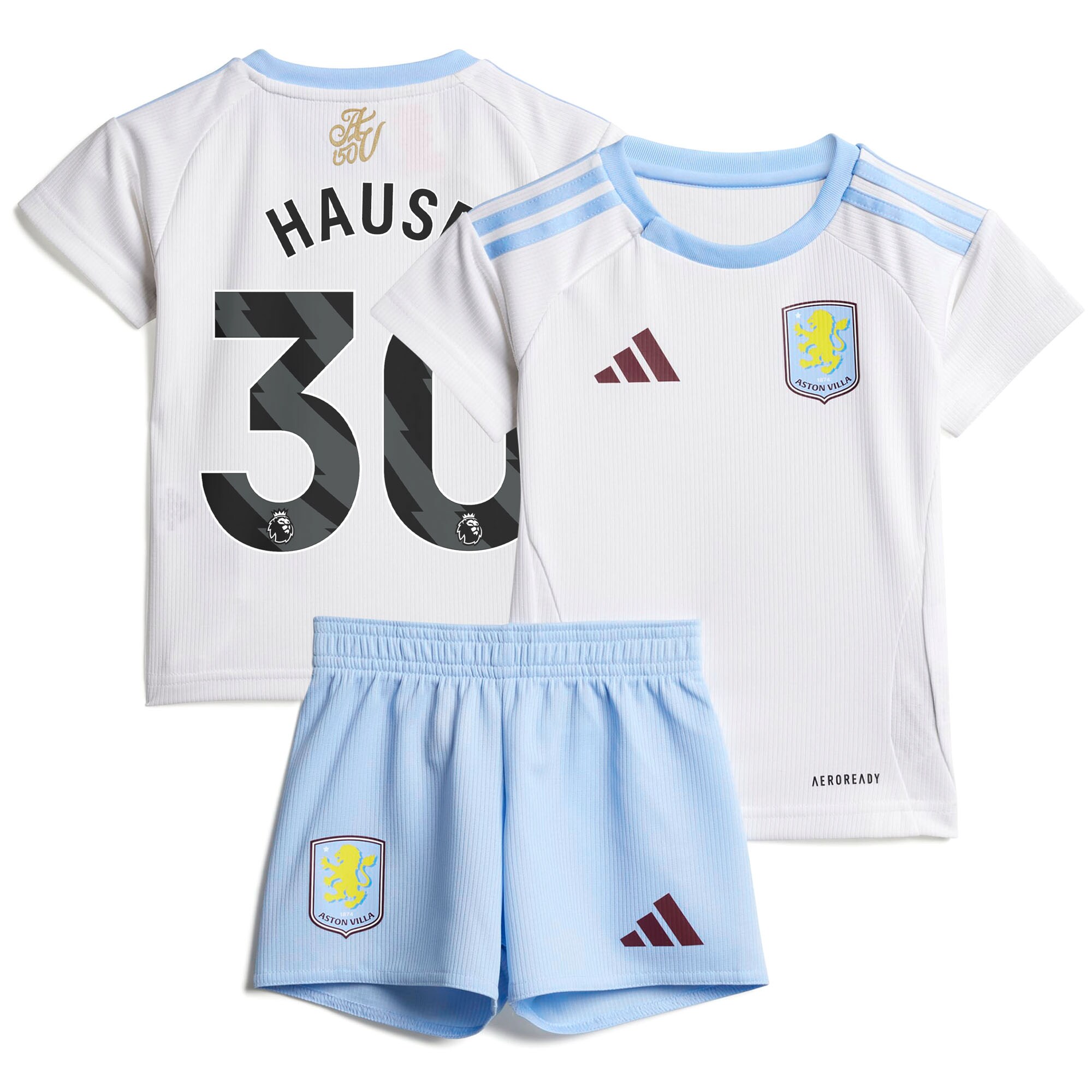 aston villa adidas away baby kit 2024-25 with hause 30 printing Collection | Official Aston Villa FC Gear Online
