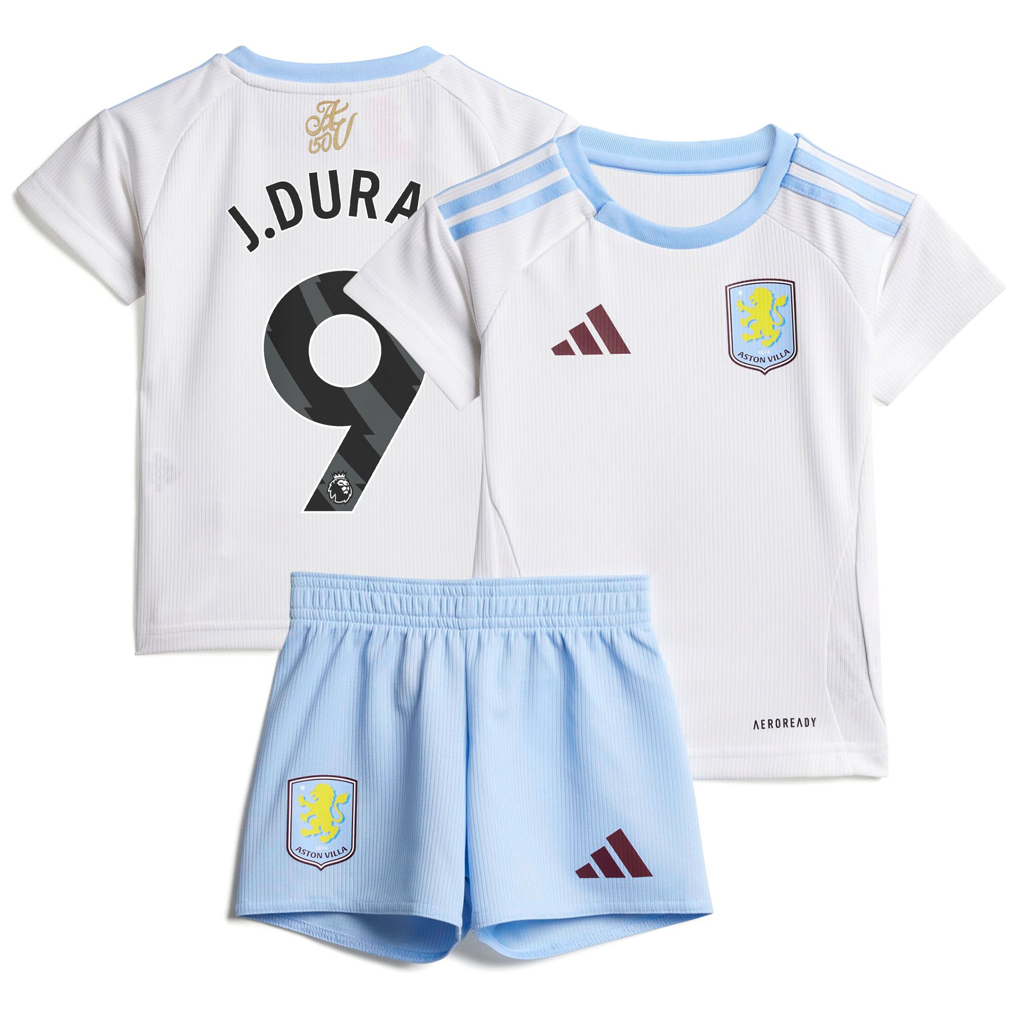 aston villa adidas away baby kit 2024-25 with j.duran 9 printing Collection | Official Aston Villa FC Gear Online