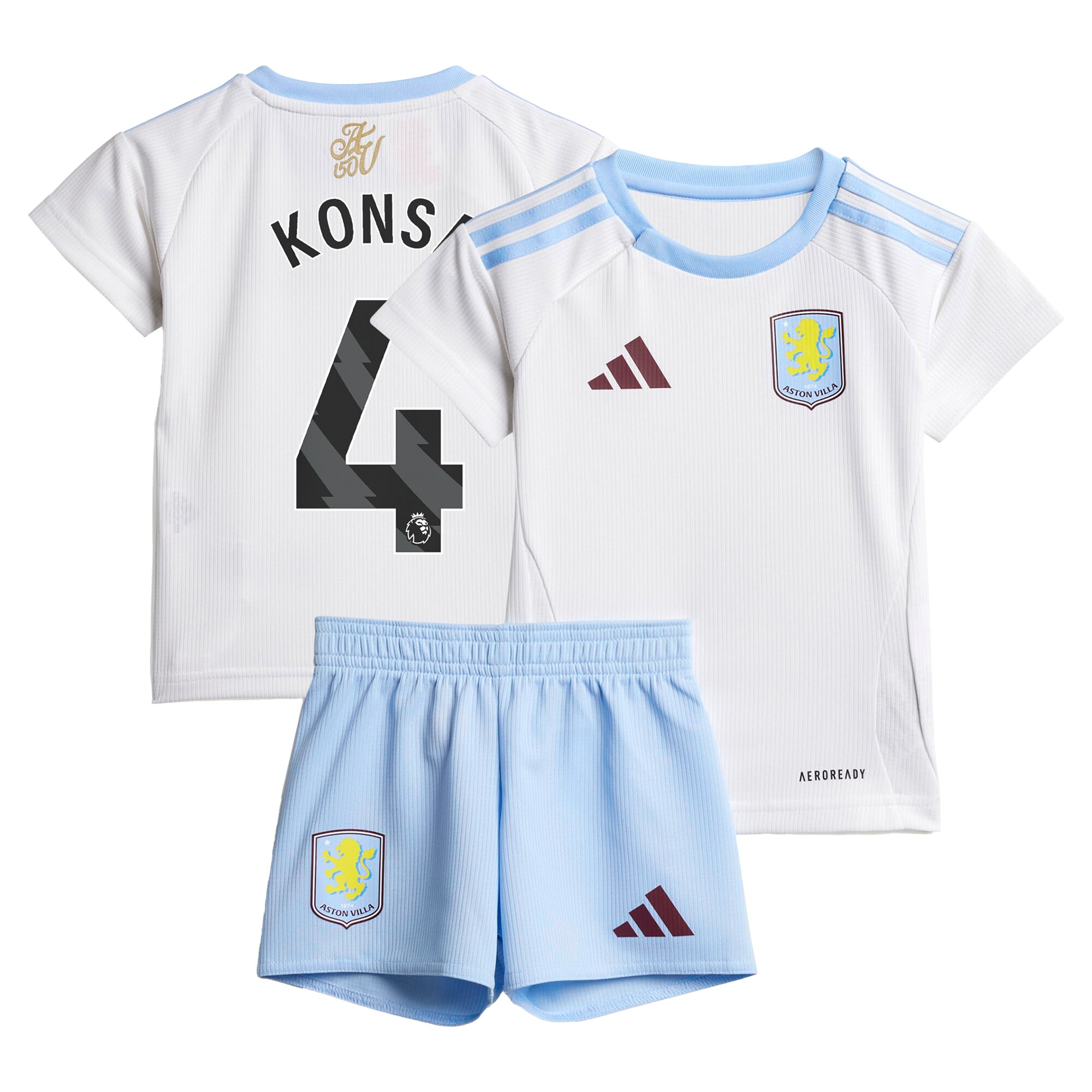aston villa adidas away baby kit 2024-25 with konsa 4 printing Collection | Official Aston Villa FC Gear Online