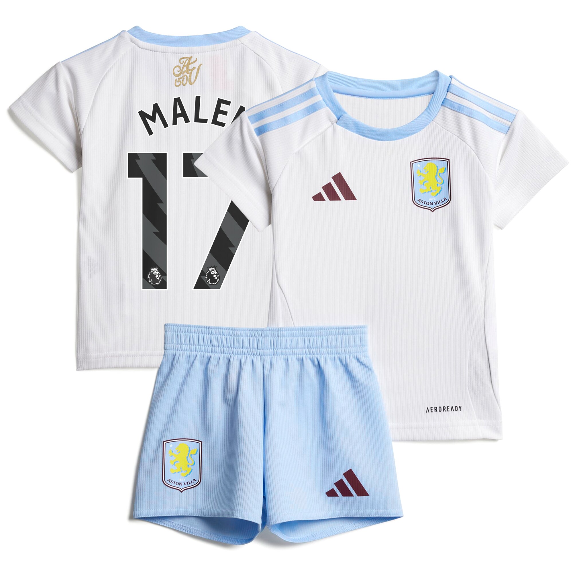 aston villa adidas away baby kit 2024-25 with malen 17 printing Collection | Official Aston Villa FC Gear Online