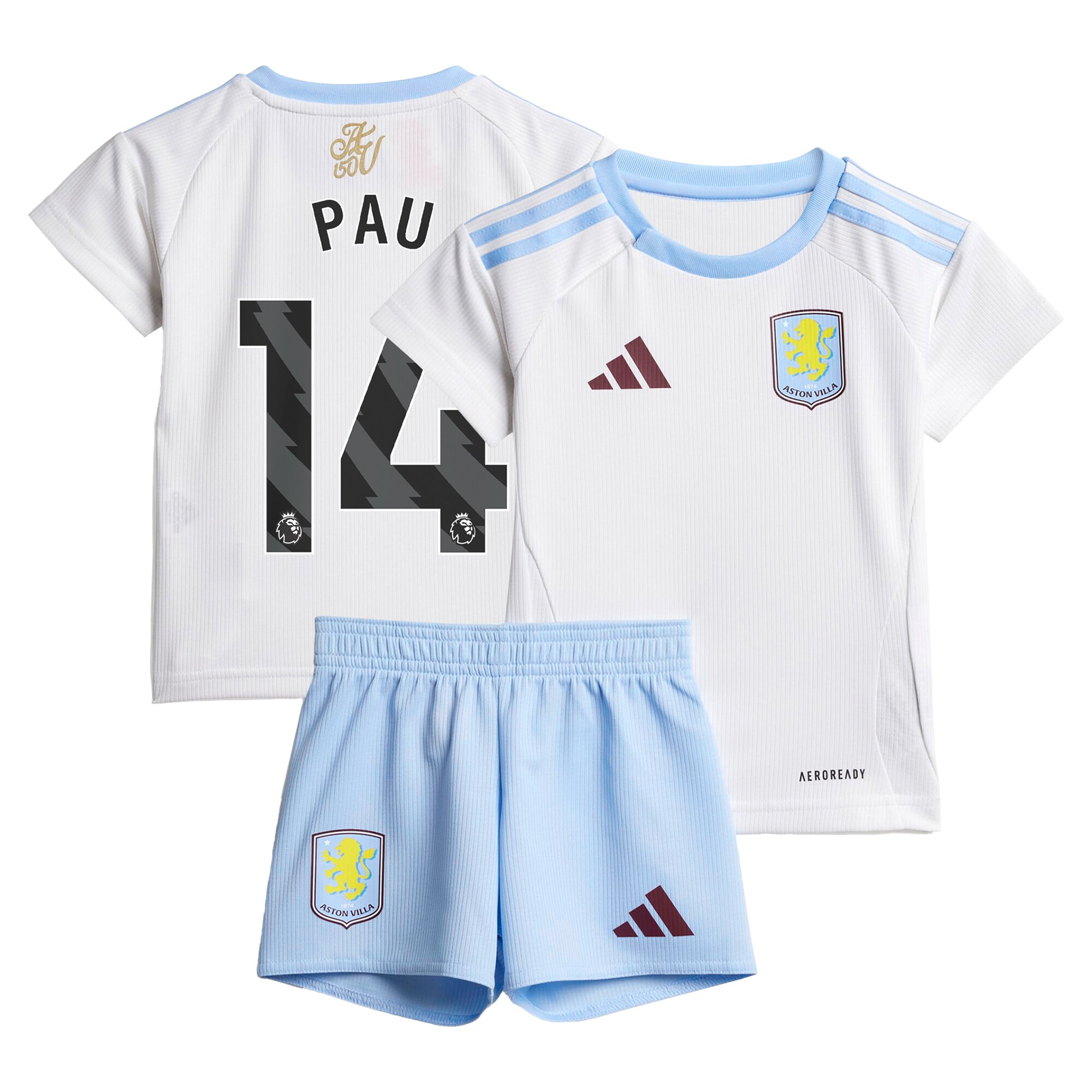 aston villa adidas away baby kit 2024-25 with pau 14 printing Collection | Official Aston Villa FC Gear Online