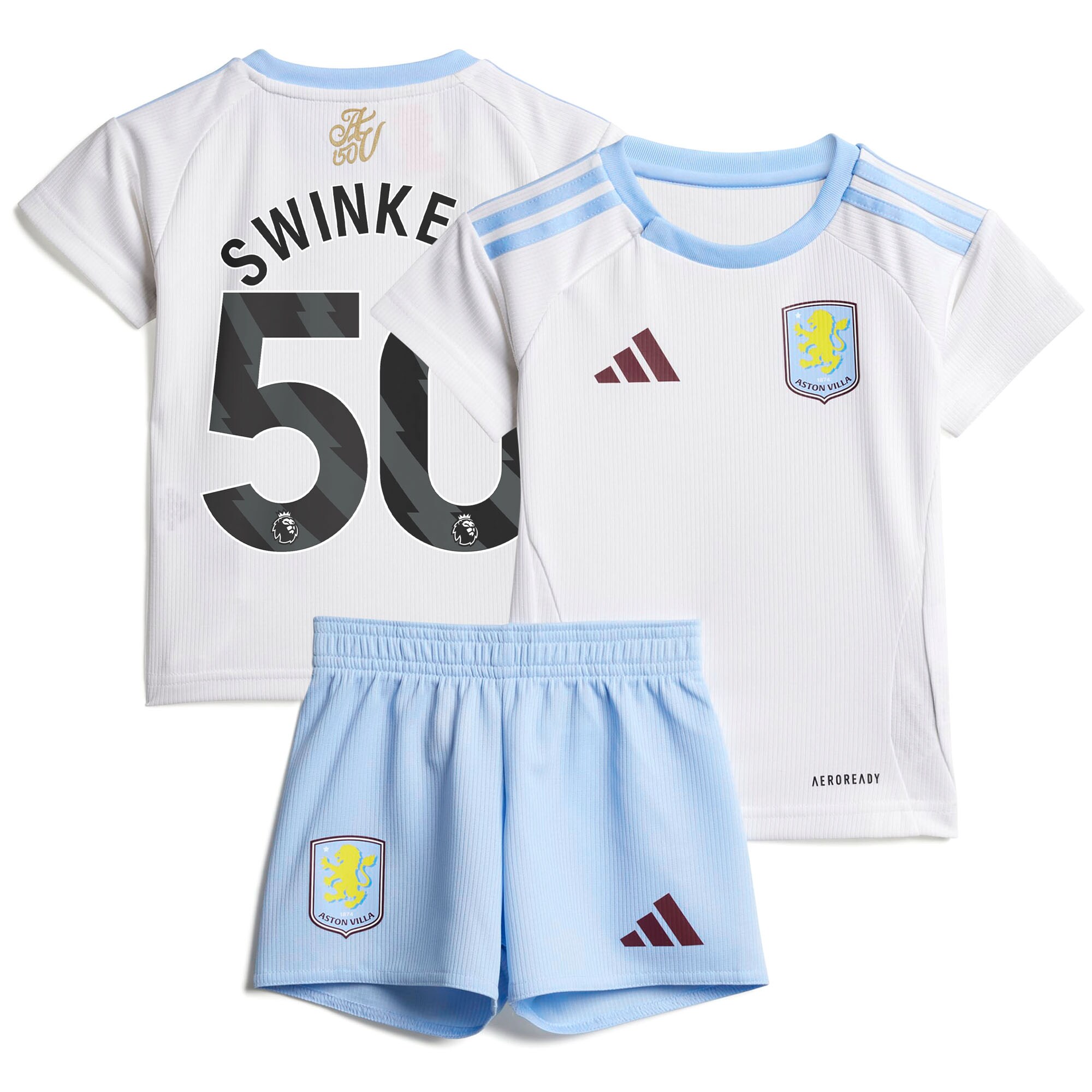 aston villa adidas away baby kit 2024-25 with swinkels 50 printing Collection | Official Aston Villa FC Gear Online