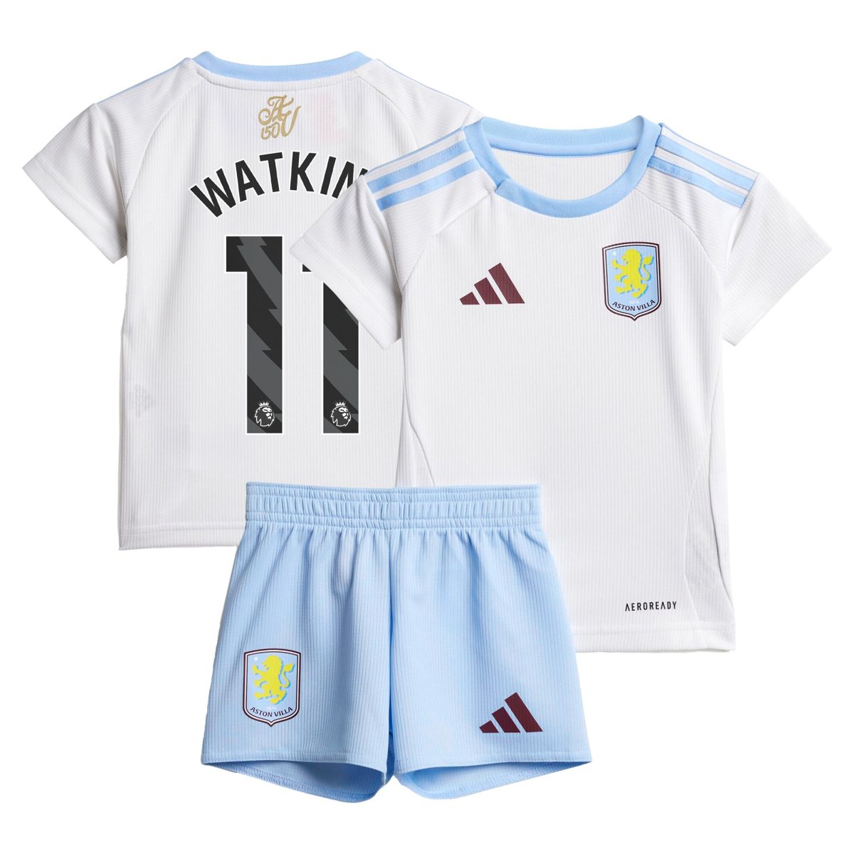 aston villa adidas away baby kit 2024-25 with watkins 11 printing Collection | Official Aston Villa FC Gear Online