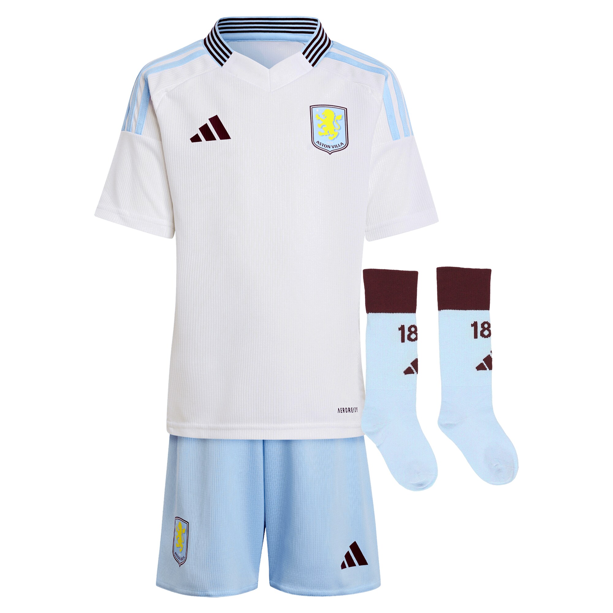 aston villa adidas away mini kit 2024-25 with a.garcía 16 printing Collection | Official Aston Villa FC Gear Online