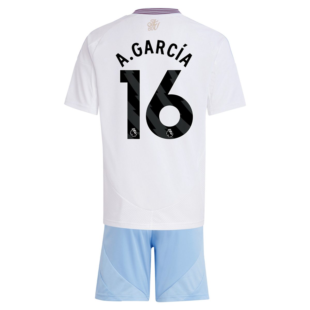 aston villa adidas away mini kit 2024-25 with a.garcía 16 printing Collection | Official Aston Villa FC Gear Online
